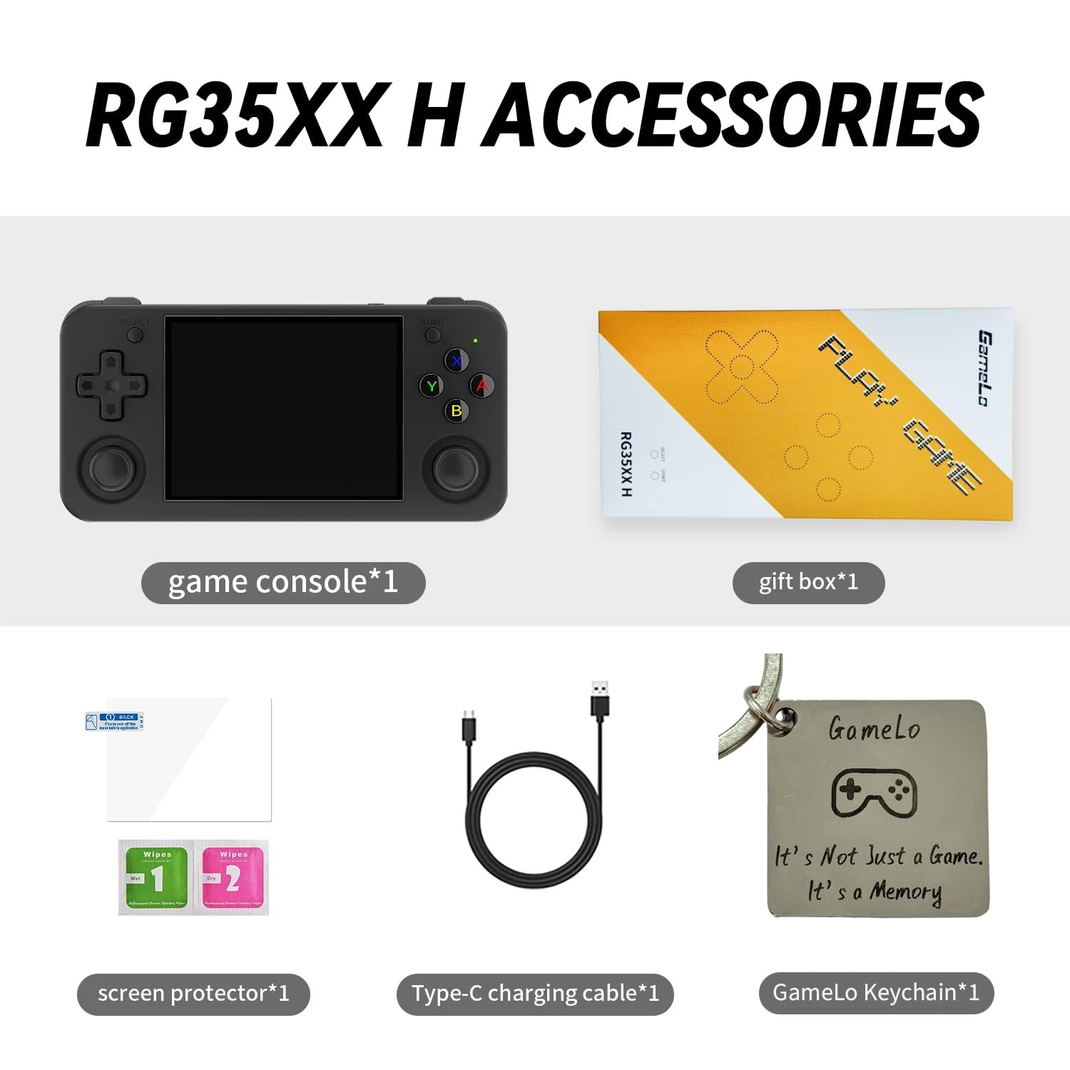 RG35XX H, Anbernic Retro Handheld Gaming Console with 64GTF Card, Dual Joysti…