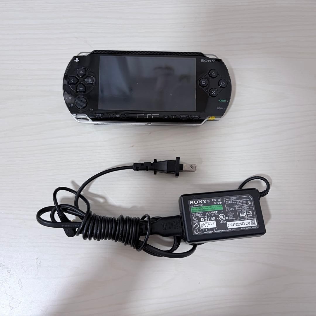 PSP Sony Psp-1000 Main Body Black Ac Adapter Included Japan