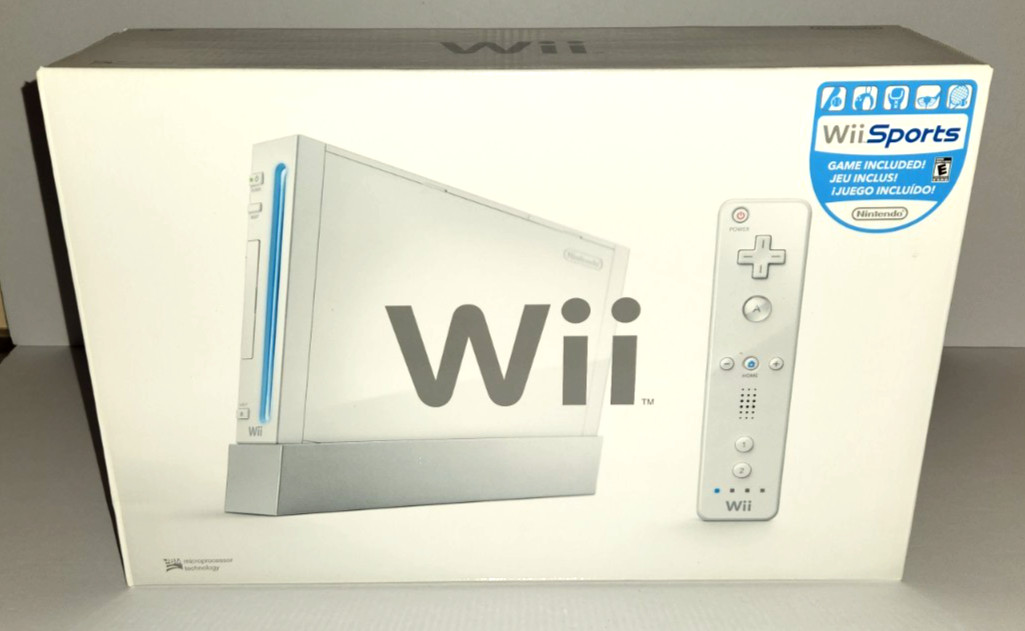 Nintendo Wii White RVL-001 w/ Wii Sports + Extra Remote + Sports Pack- BRAND NEW
