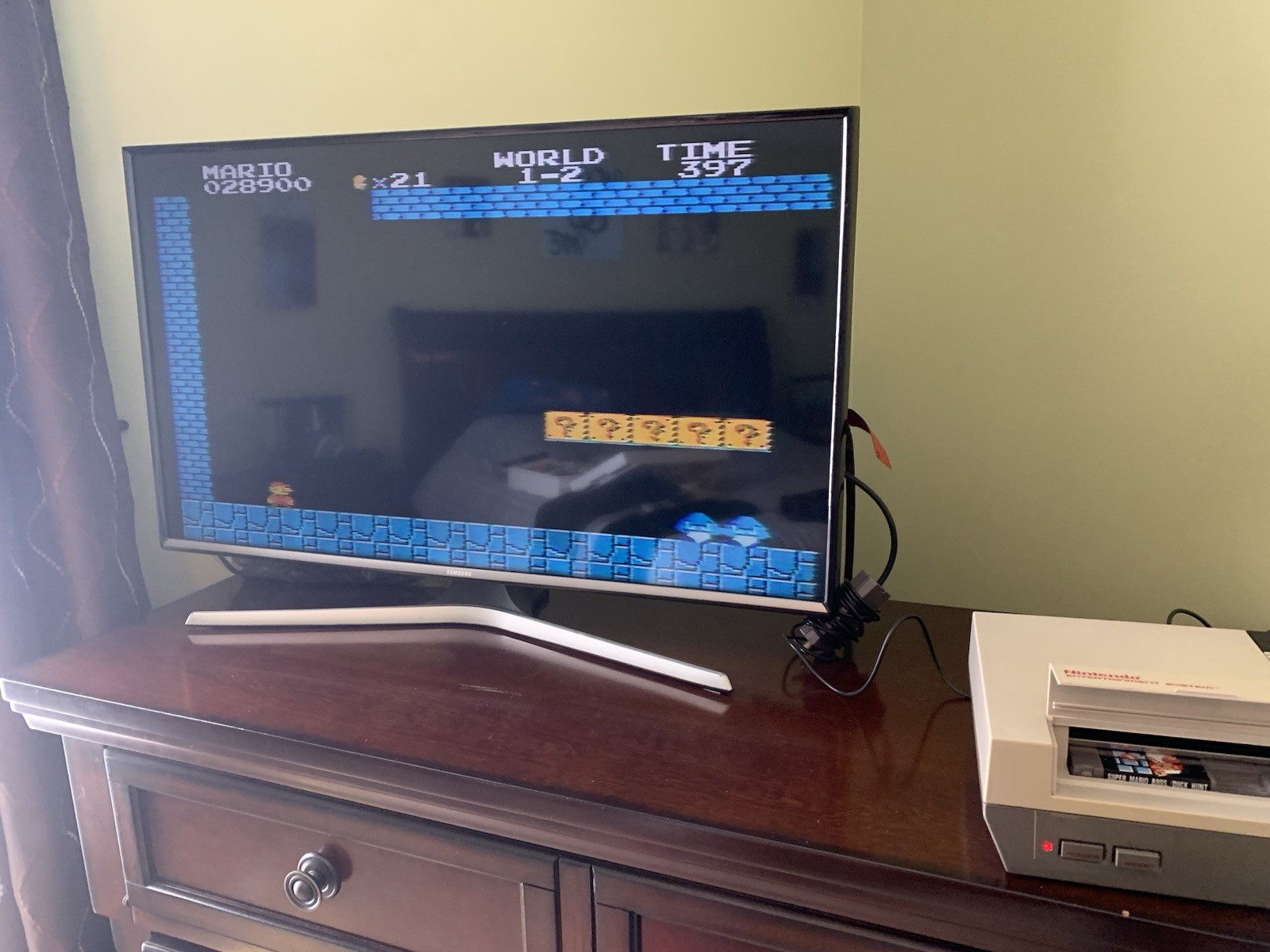 Original Nintendo NES Console w/ Super Mario Duck Hunt Game ONLY! Works – READ!