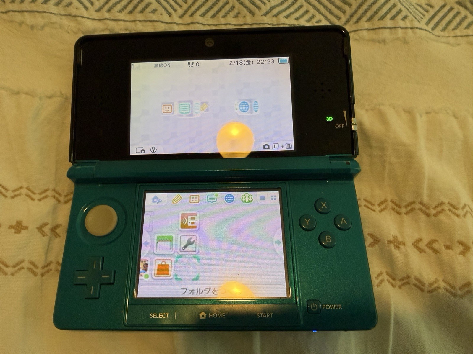 Nintendo 3DS CTR-001(JPN) Blue Handheld Console 3D Wi-Fi NTSC-J