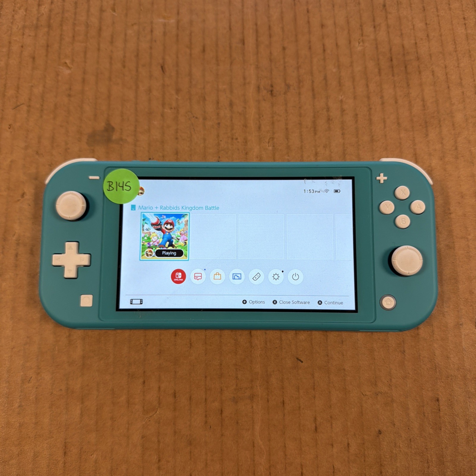(Z310) Nintendo Switch Lite Teal W/ Game (No Charger) Tested