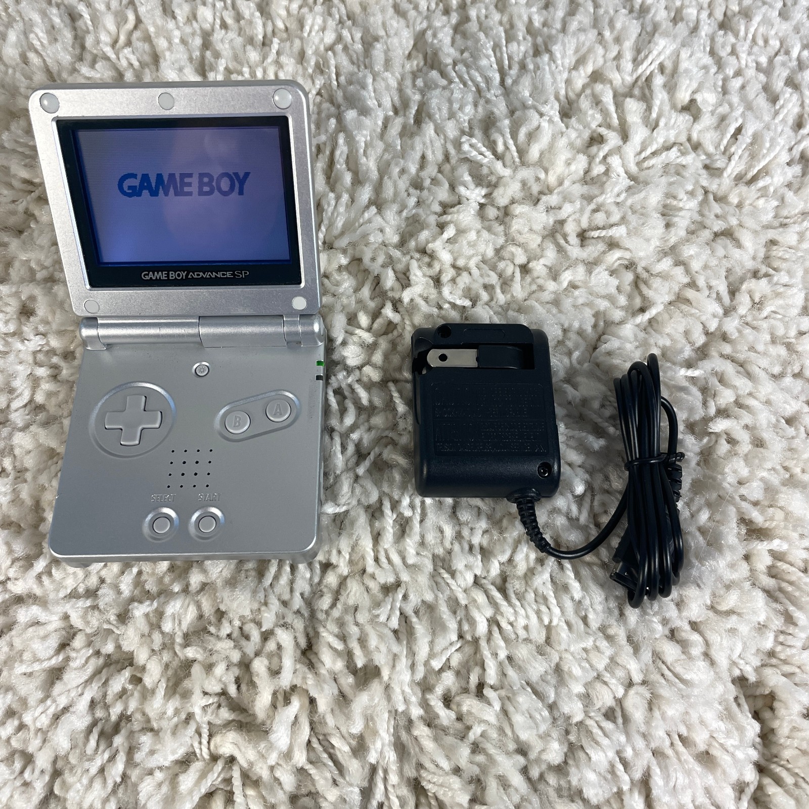 Nintendo Gameboy Advance GBA SP Platinum Silver Handheld Console System AGS-001