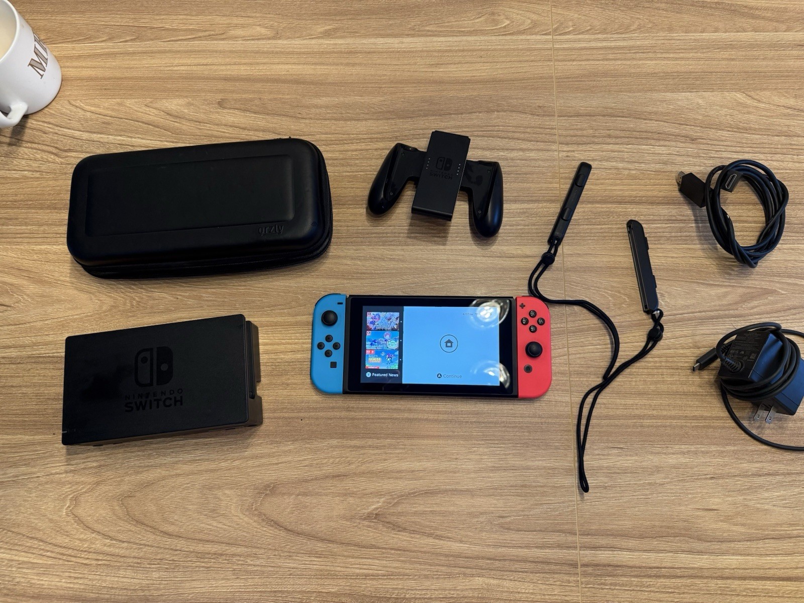 Nintendo Switch 32GB Handheld Console – Neon Red/Neon Blue – All Accessories