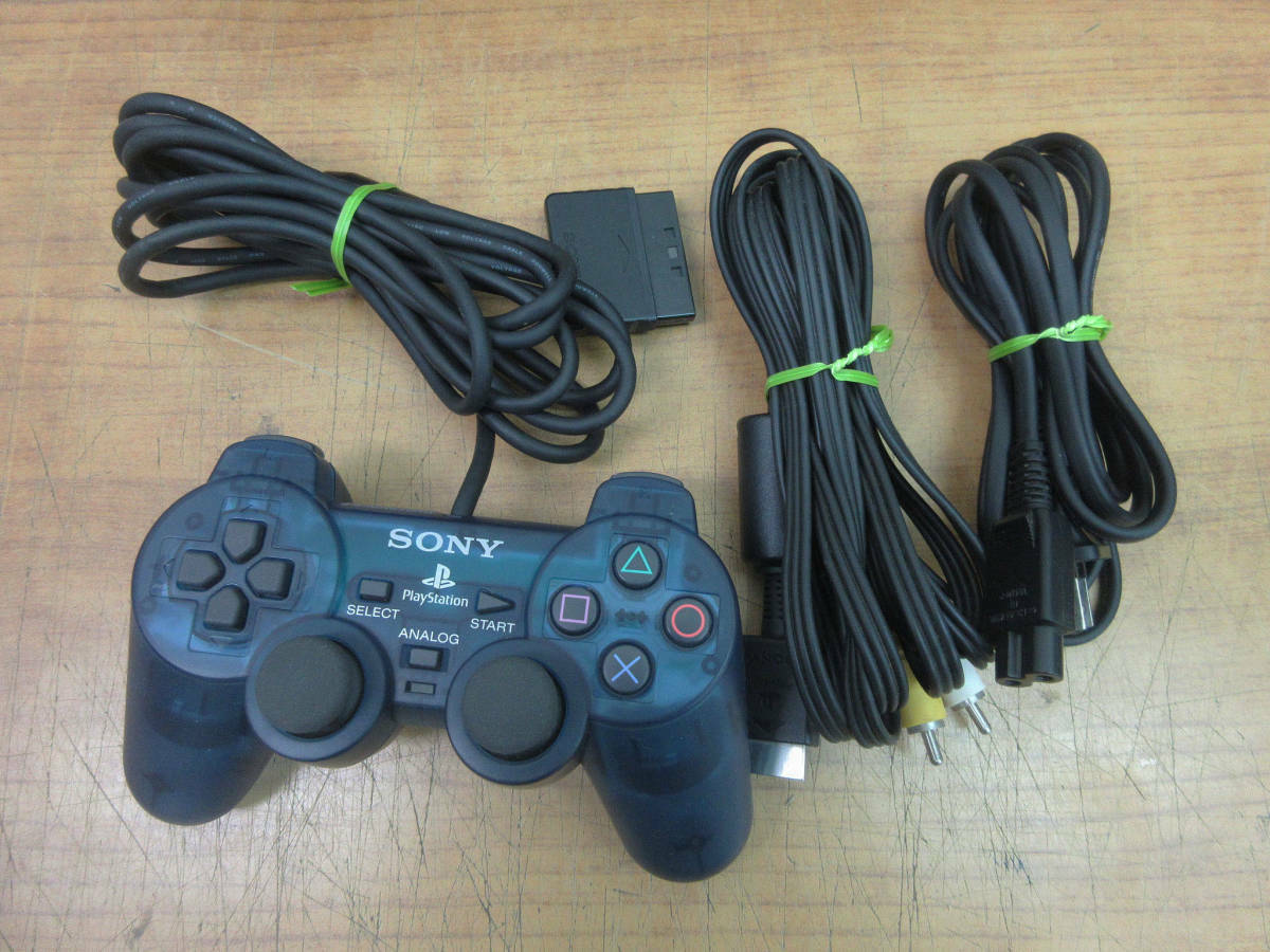 PS2 Plastation 2 Transparent Clear Ocean Blue SCPH-37000 Excellent