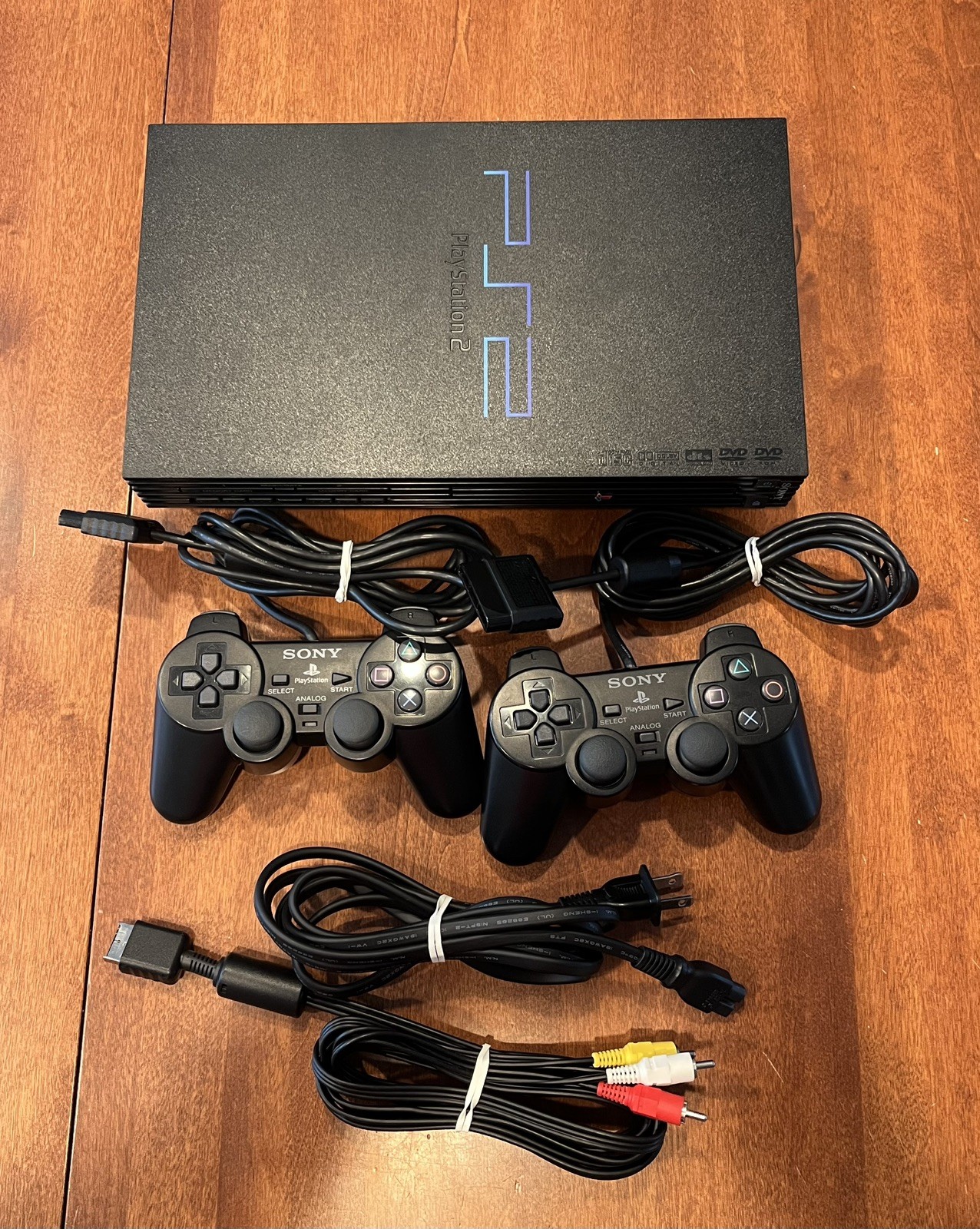 Sony PlayStation 2 Console in Box 2 Controllers Cords Tested Works