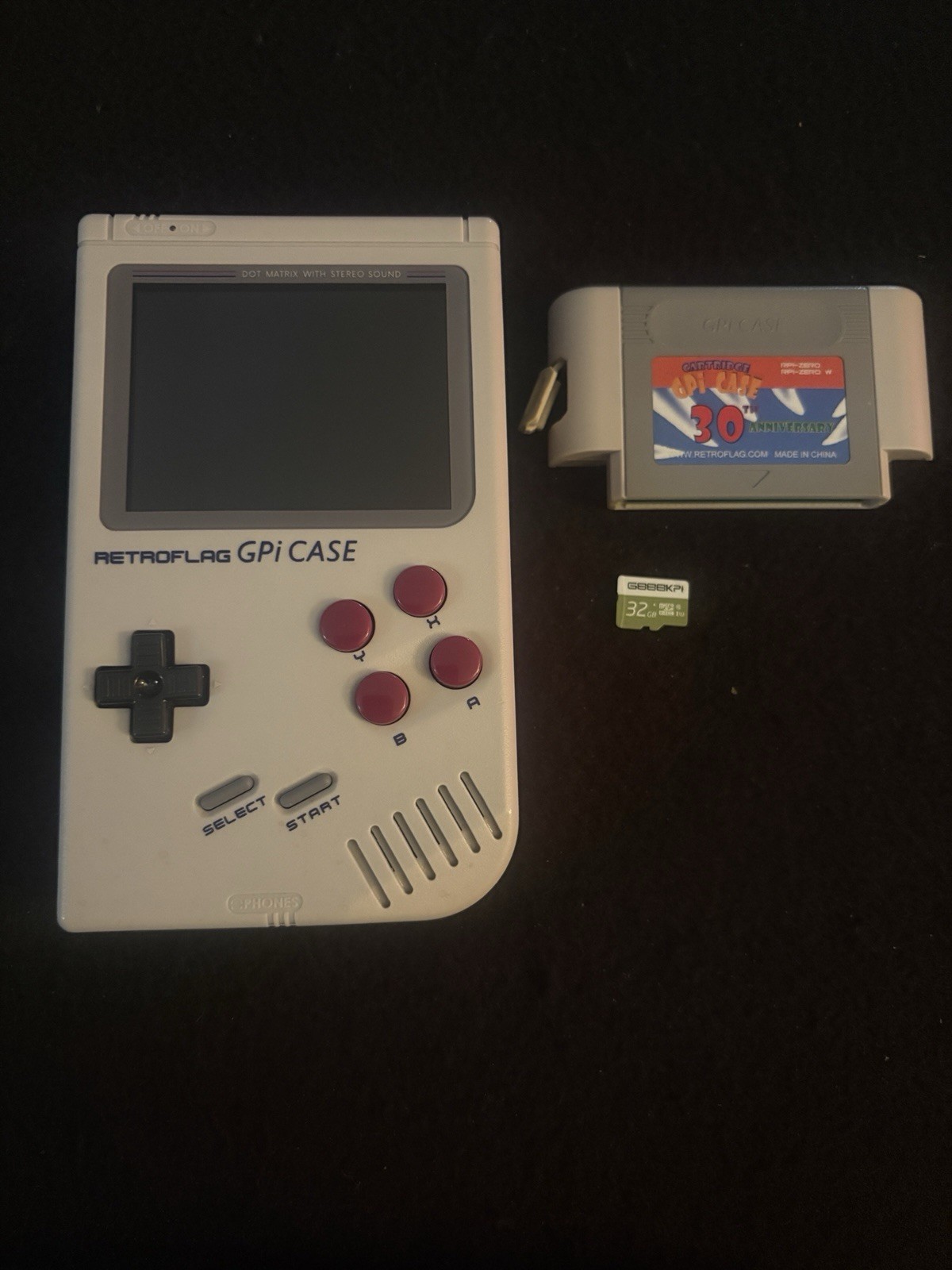RETROFLAG GPi Case Handheld Emulator Raspberry Pi Zero 32GB SD Card. (See Desc)