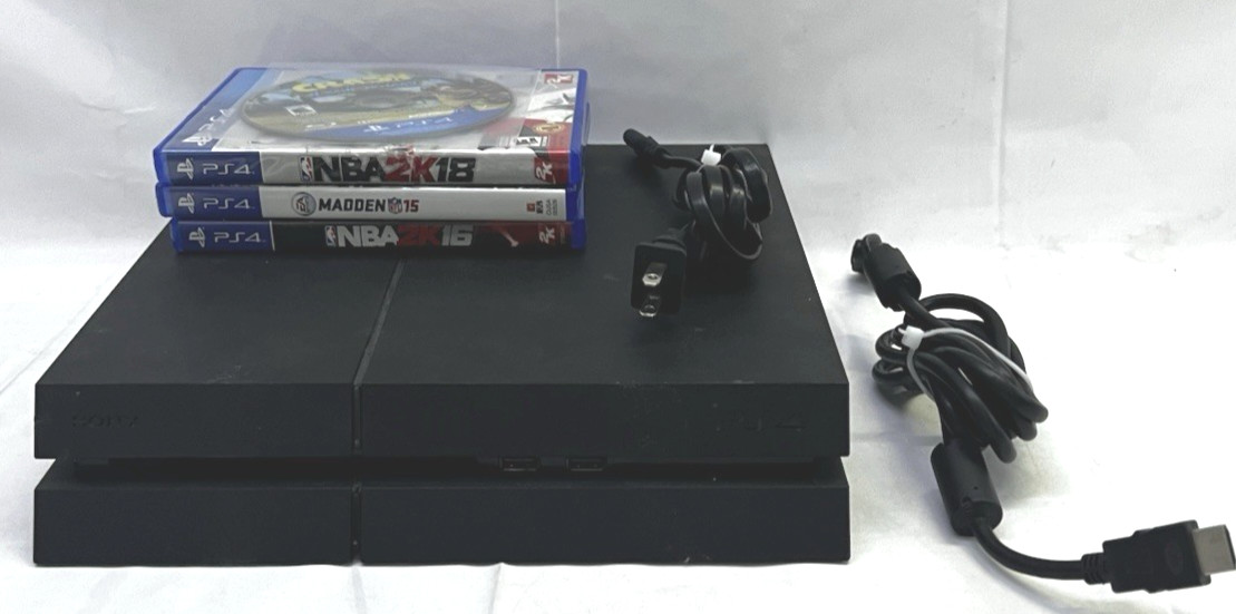 Sony PlayStation PS4 500GB (Cuh-1215A) Gaming Console w/4 Games – No Controller
