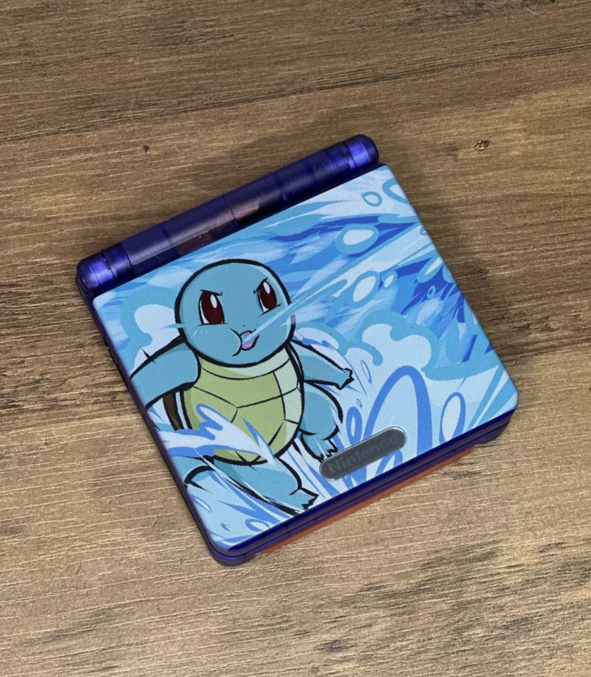 Nintendo Game Boy Advance SP GBA Squirtle SP System IPS LCD Backlight BUTTONS