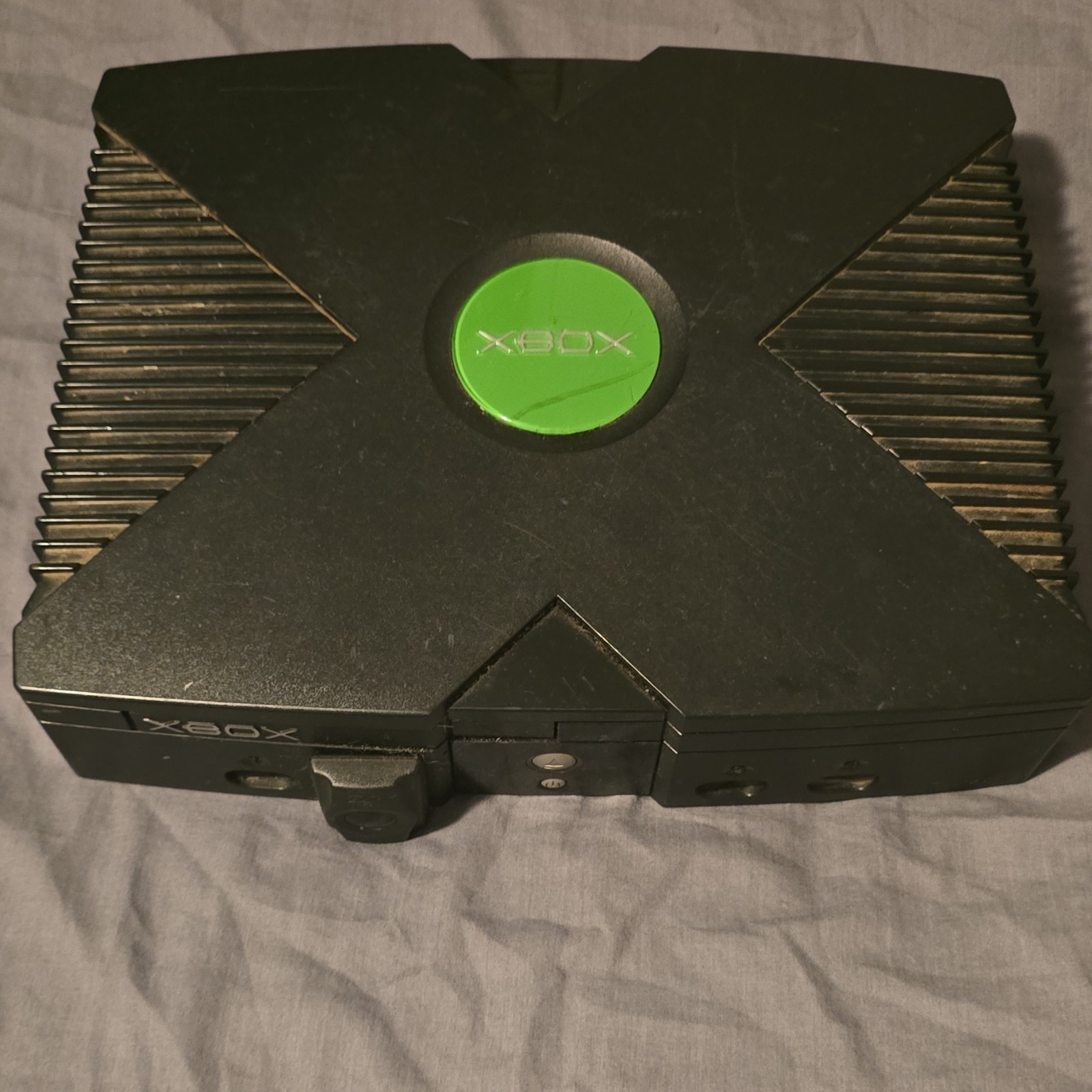 Microsoft Xbox Original Home Console Black/Green NTSC-U/C w/ Controller & Cables