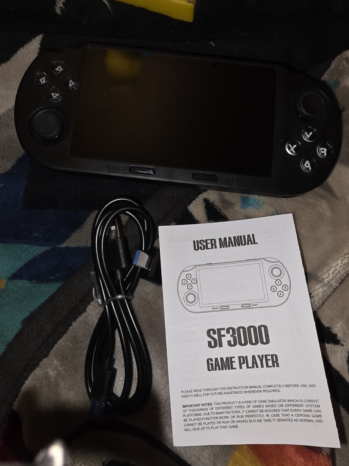 SF3000 Handheld Game Console Black 64GB 480p USB-C Headphone Jack