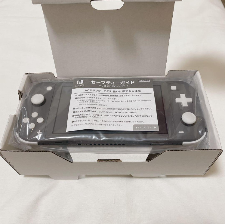 Used Excellent Nintendo Switch Lite HDH-001 Gray + Genuine AC Adapter Japan F/S