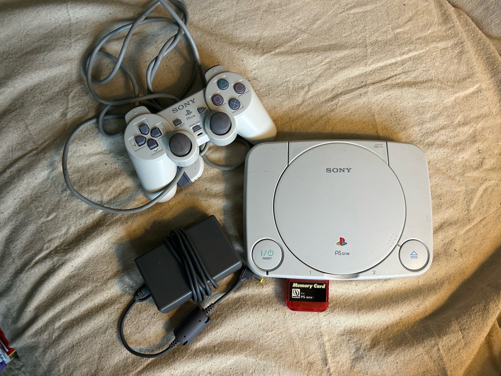 Sony PS One Model SCPH-101 Video Game Console Bundle w/1 Controller – Tested
