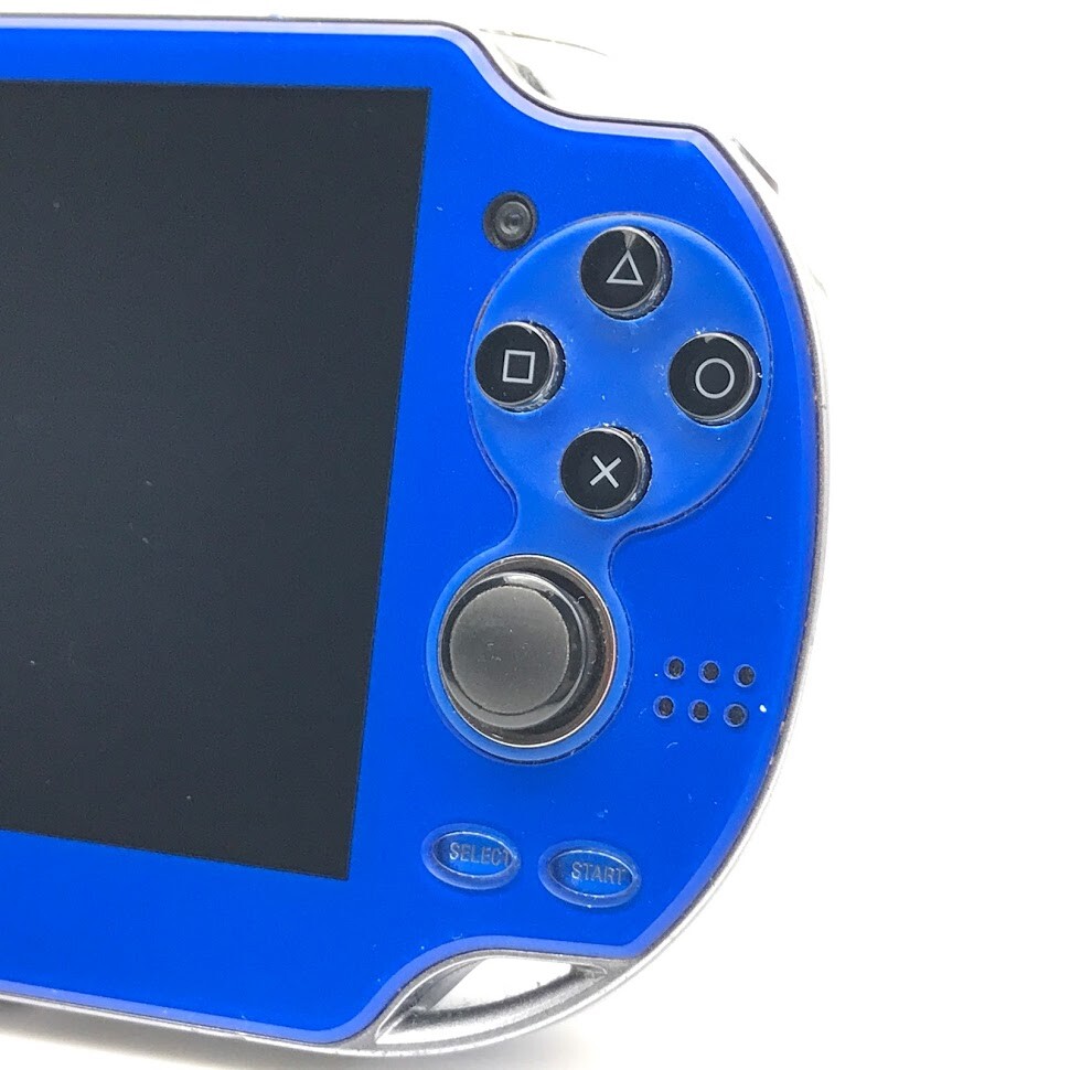 SONY PS Vita PCH-1000 Sapphire Blue Wi-Fi OLED FW:3.65 w/ Charger “Mint”