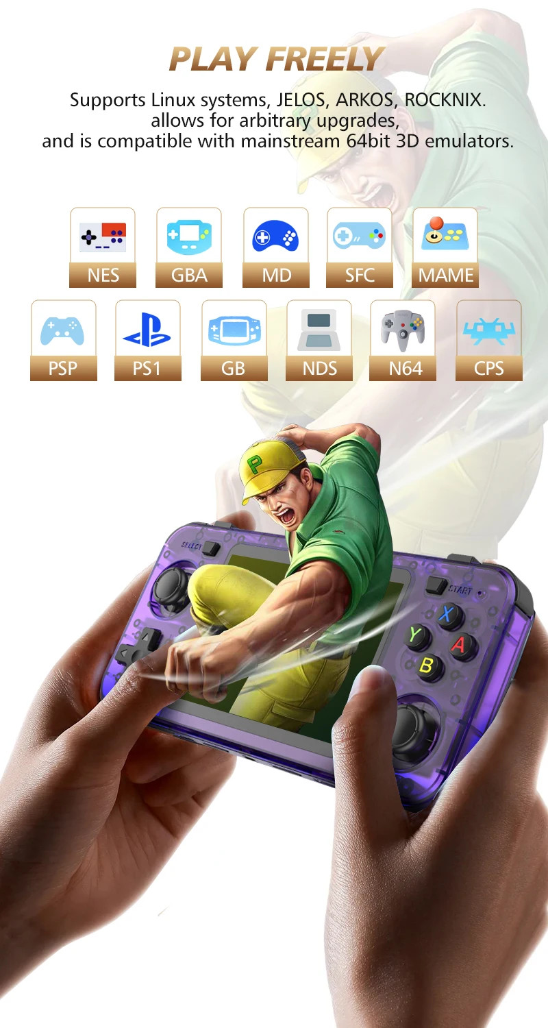 R36H Retro Mini Open Sourse Consola Handheld Game Console R36 Max Pro Max 64/128