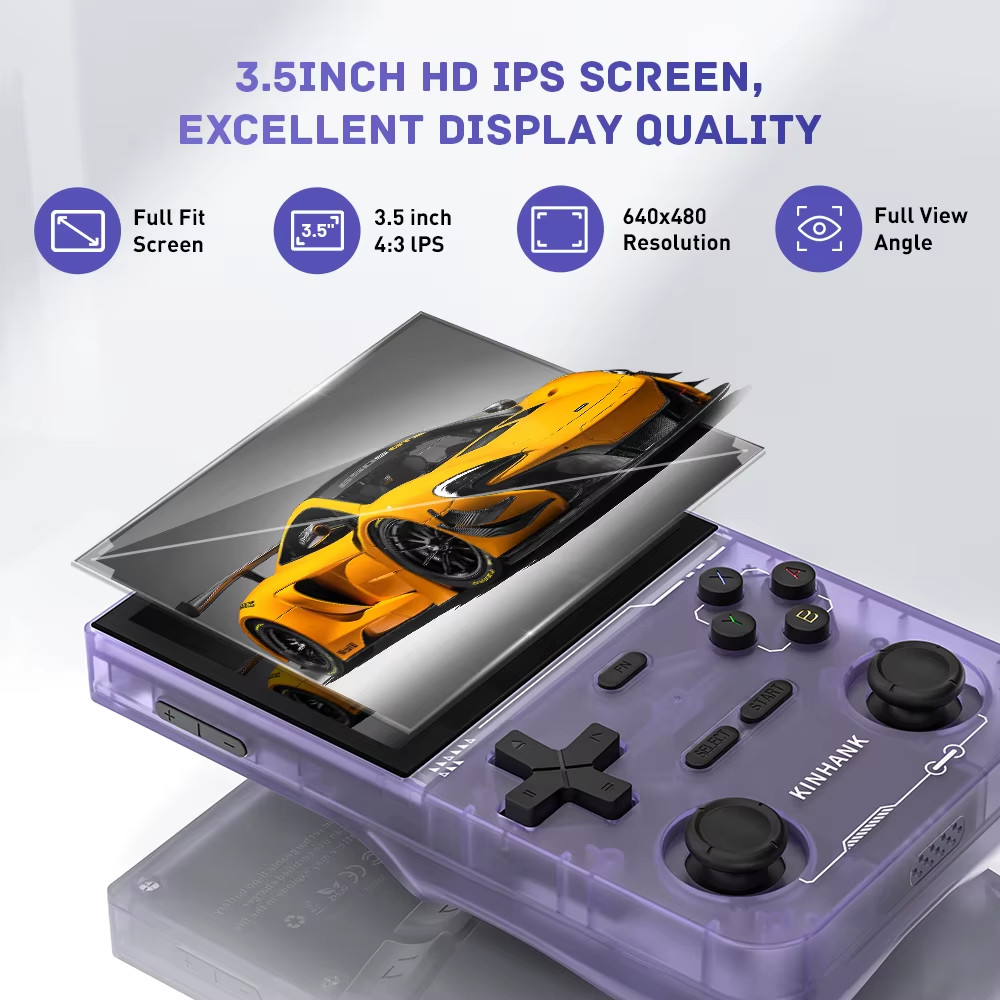 K36 Retro Handheld Video Game Console 500Nit 3.5 Inch IPS Screen 16000 Games Emu