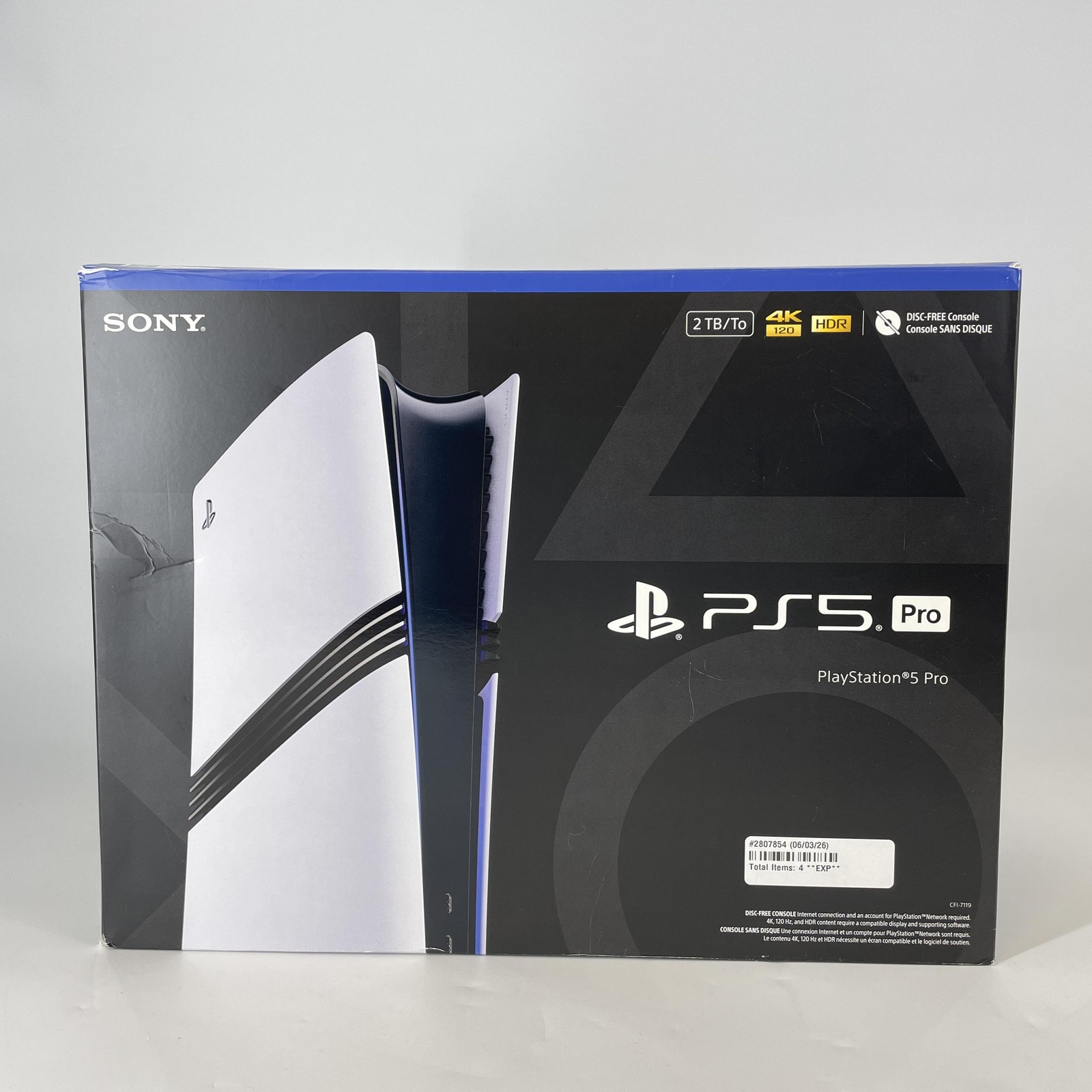Sony PlayStation 5 Pro Console White 2TB – Open Box w/ Damaged Box
