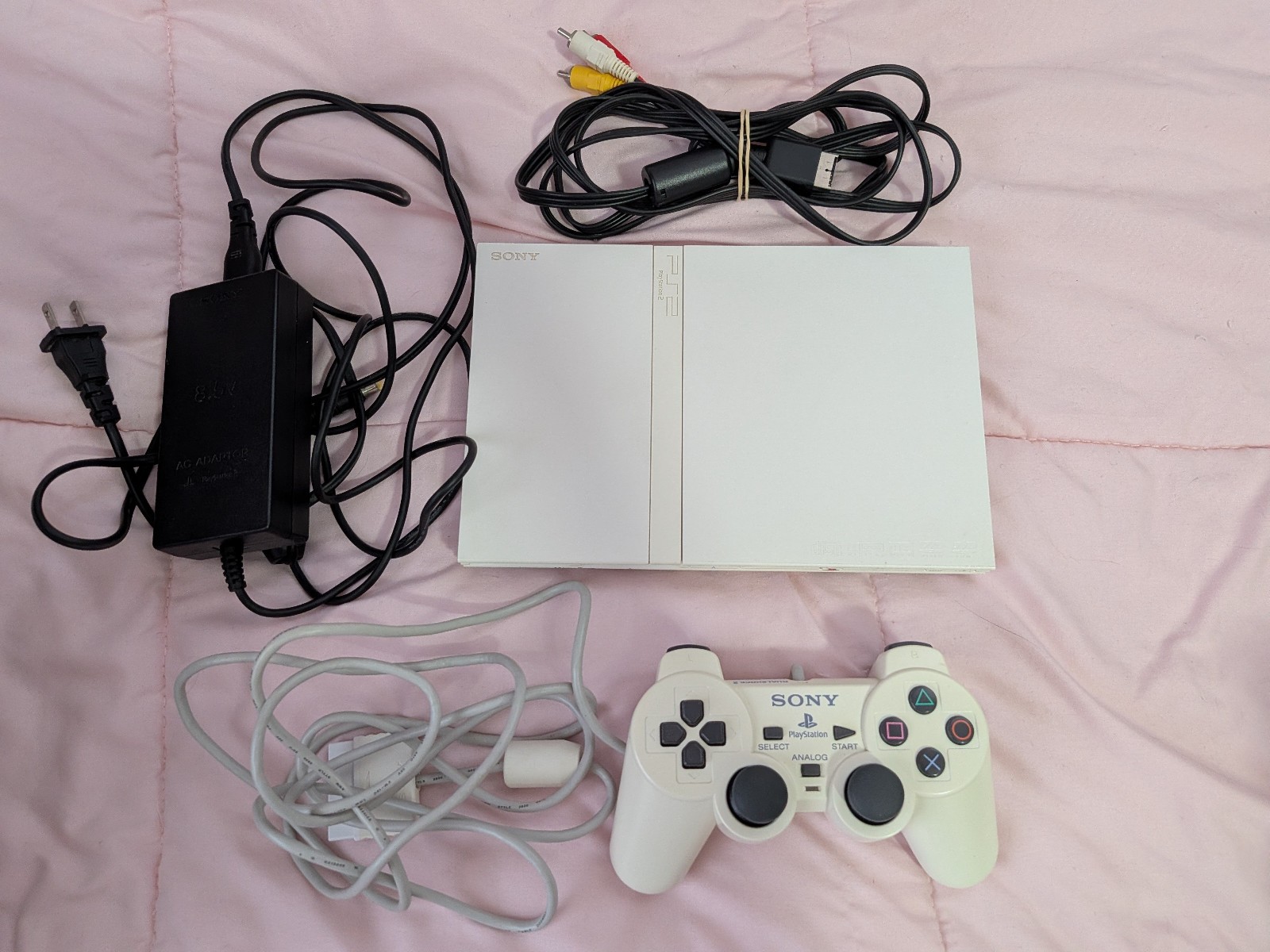 Ceramic White PS2 Slim JAPANESE SCPH-77000 READ DESCRIPTION BAD DISC DRIVE/LASER