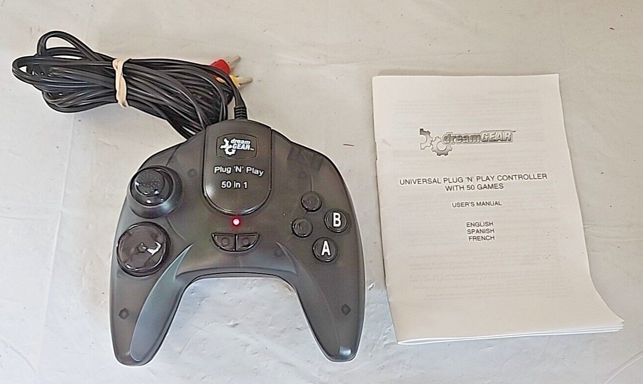 Dreamgear Universal Plug ‘N’ Play Controller With 50 Video Games Works Fast Ship