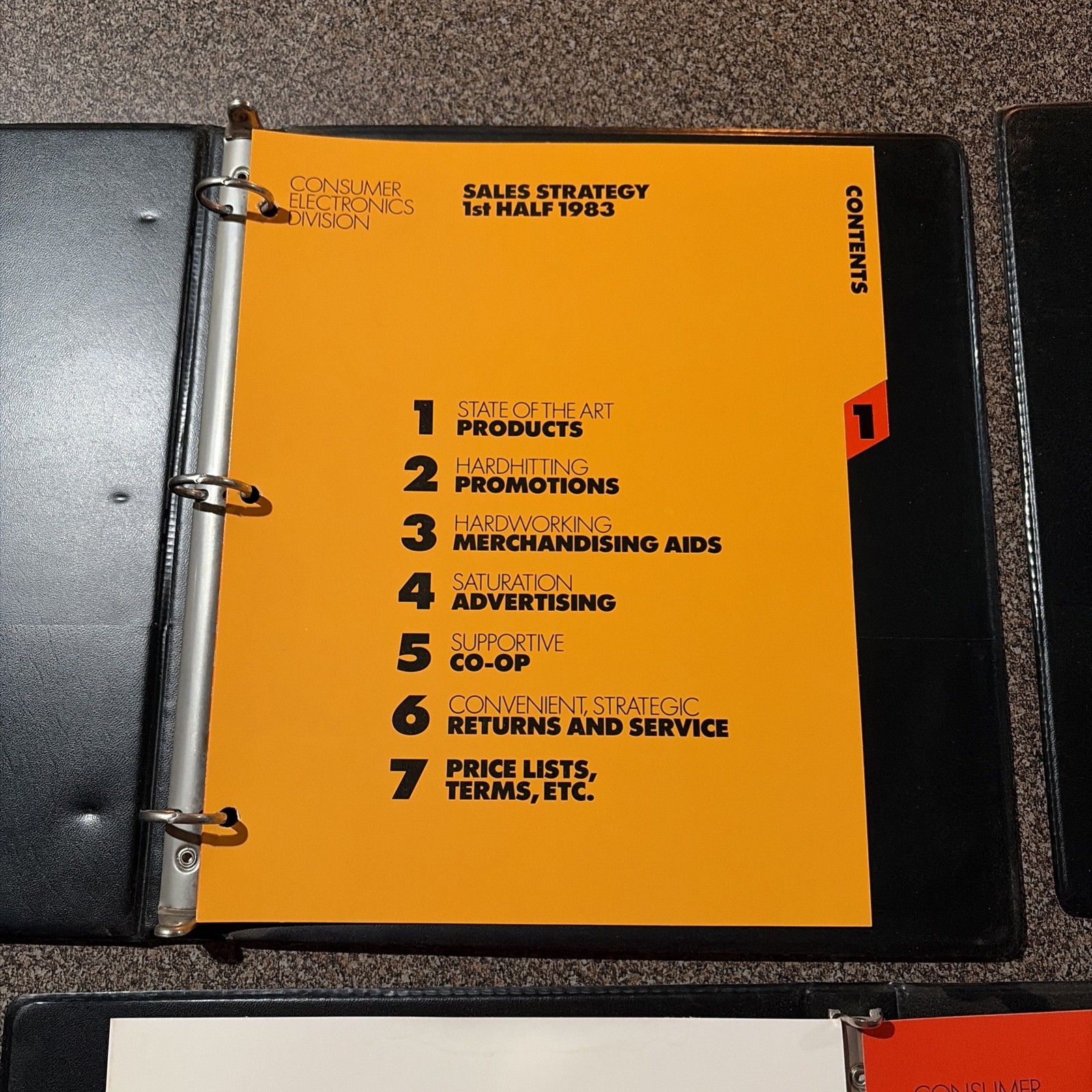 Vintage ATARI Sales Strategy 1st Half 1983 Binders