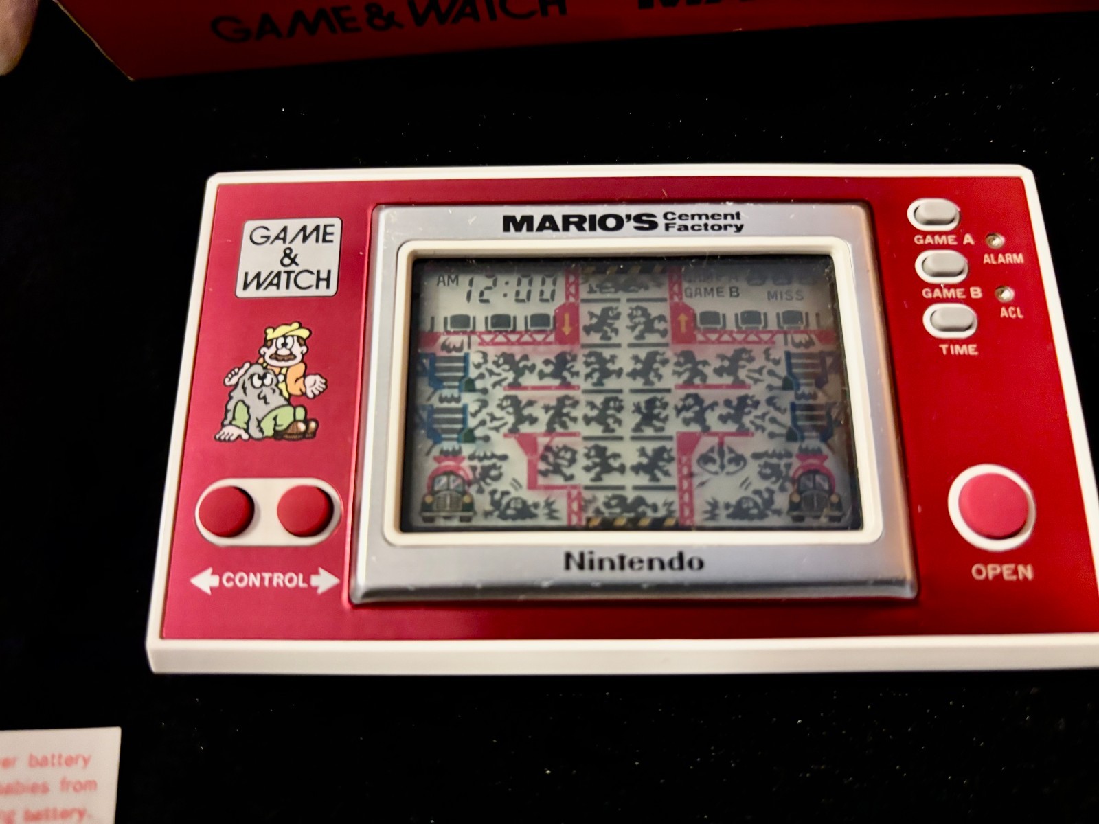 Nintendo Mario’s Cement Factory game & watch vintage retro classic toy LCD game