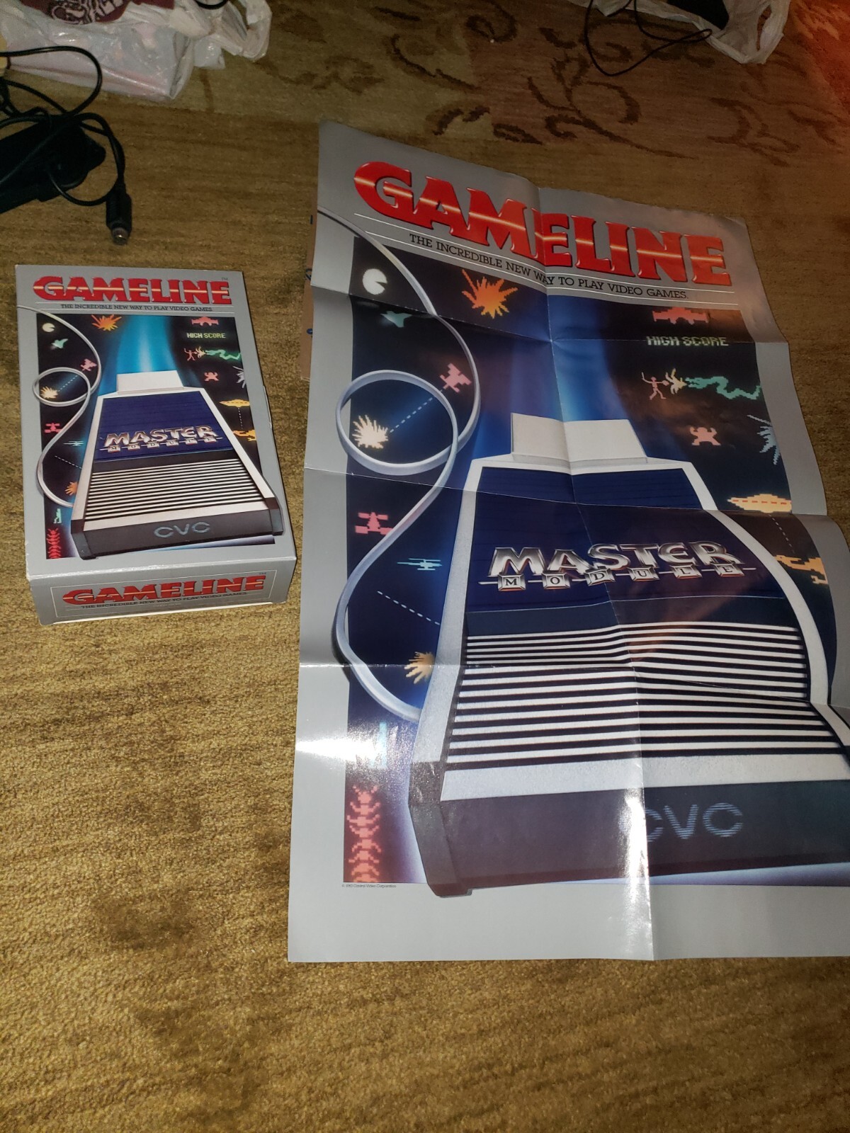 Ultra Rare Poster VINTAGE ATARI 2600 Gameline Modem America Online Mint new