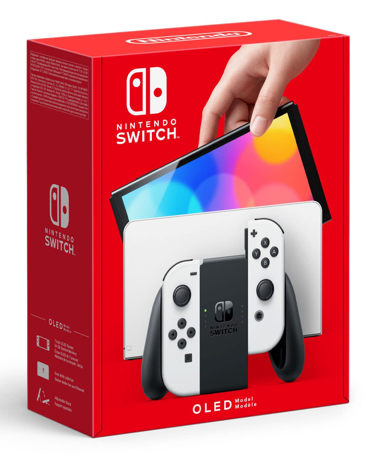 Nintendo Switch 7″ OLED Screen Model 64GB with White Joy-Con Video Game Console
