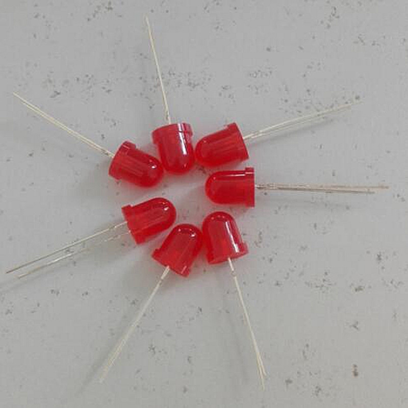 10pcs 3mm Red Auto Flashing Flash Truck Bike Marine Car 12v LED Free Resistor