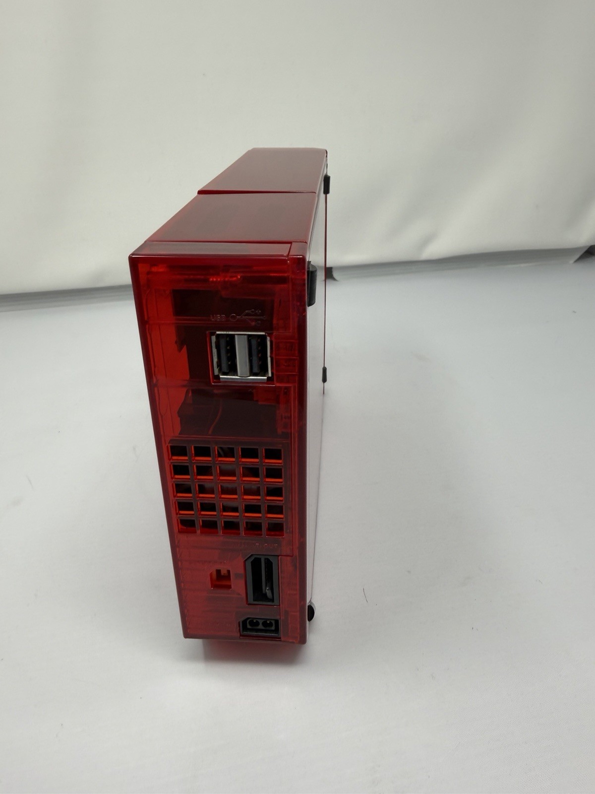Custom Transparent Red w/ Black Buttons Nintendo Wii Console Only Tested System