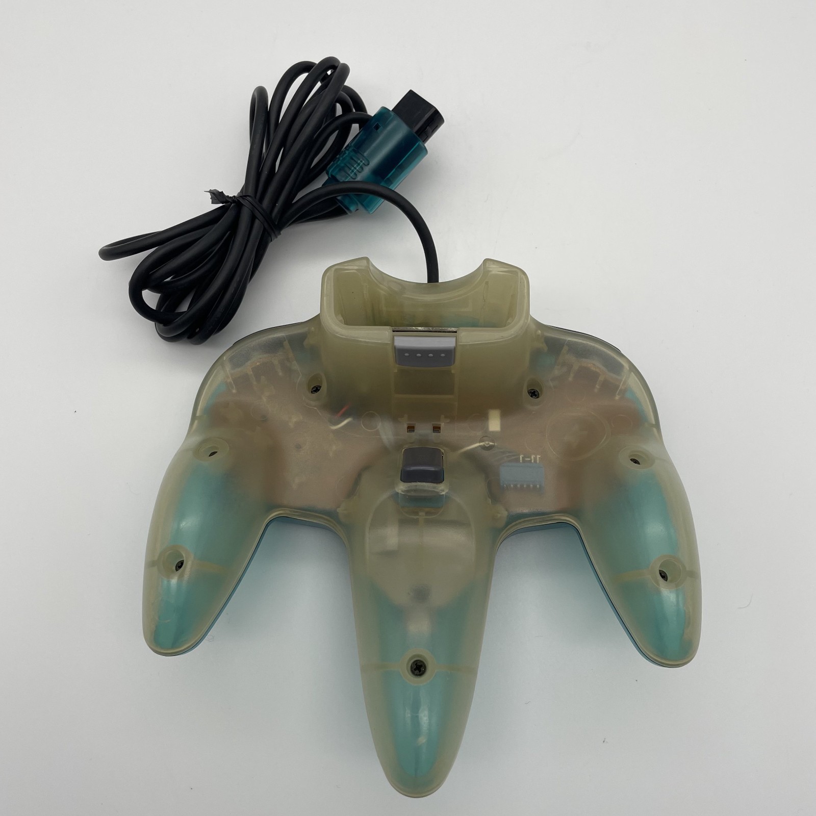 Nintendo 64 Clear Blue Console + Controller + Cables with Smash Bros. Set Used