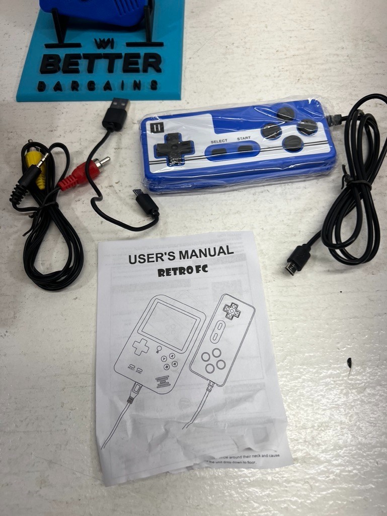 Retro FC 500 in 1 Handheld Game Console (Blue Color) * Tested