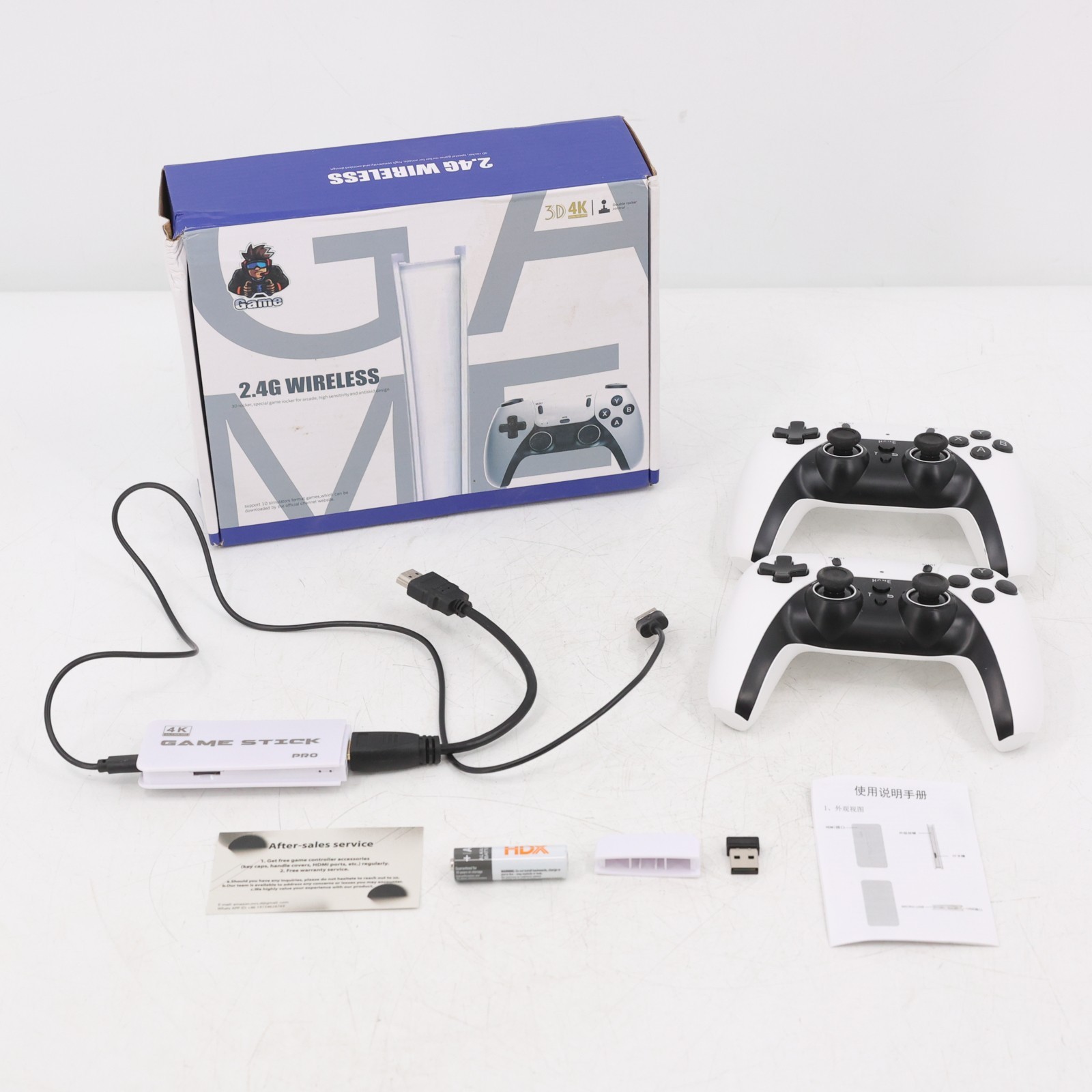 4K Game Stick Pro Wireless Retro Gaming Console System 2 Controllers