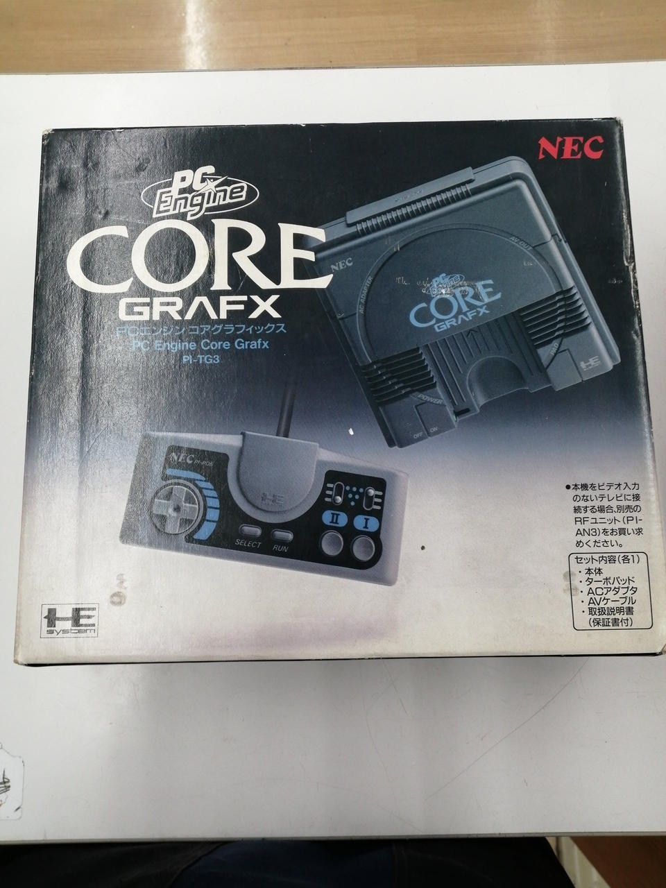 NEC PC Engine CoreGrafx PI-TG3 Boxed Controller AV Cable A2443