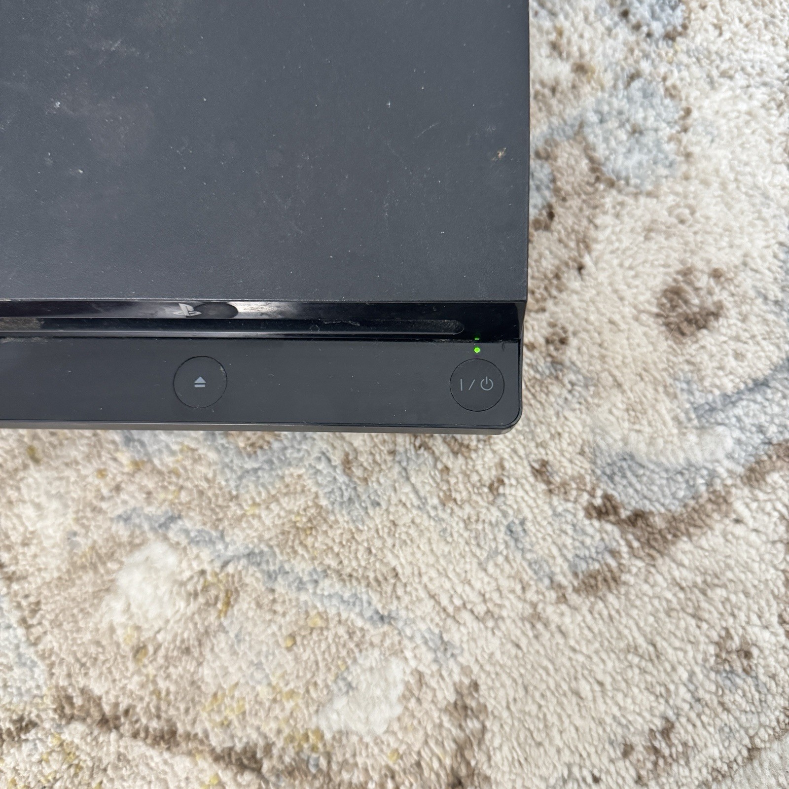 Sony PlayStation 3 Slim Black Console Cech-2001b For Parts Powers On Then Off