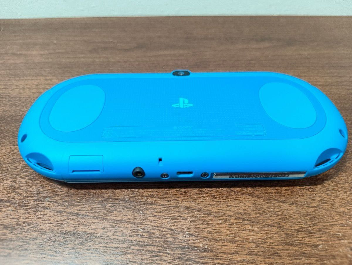 Sony PlayStation PS Vita Slim PCH-2000 Wi-Fi Console Aqua Blue w/ Charger & Box