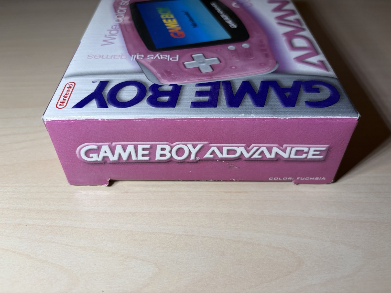 Nintendo GameBoy Advance GBA Pink – 100% Complete Batteries – MINT – Open Box