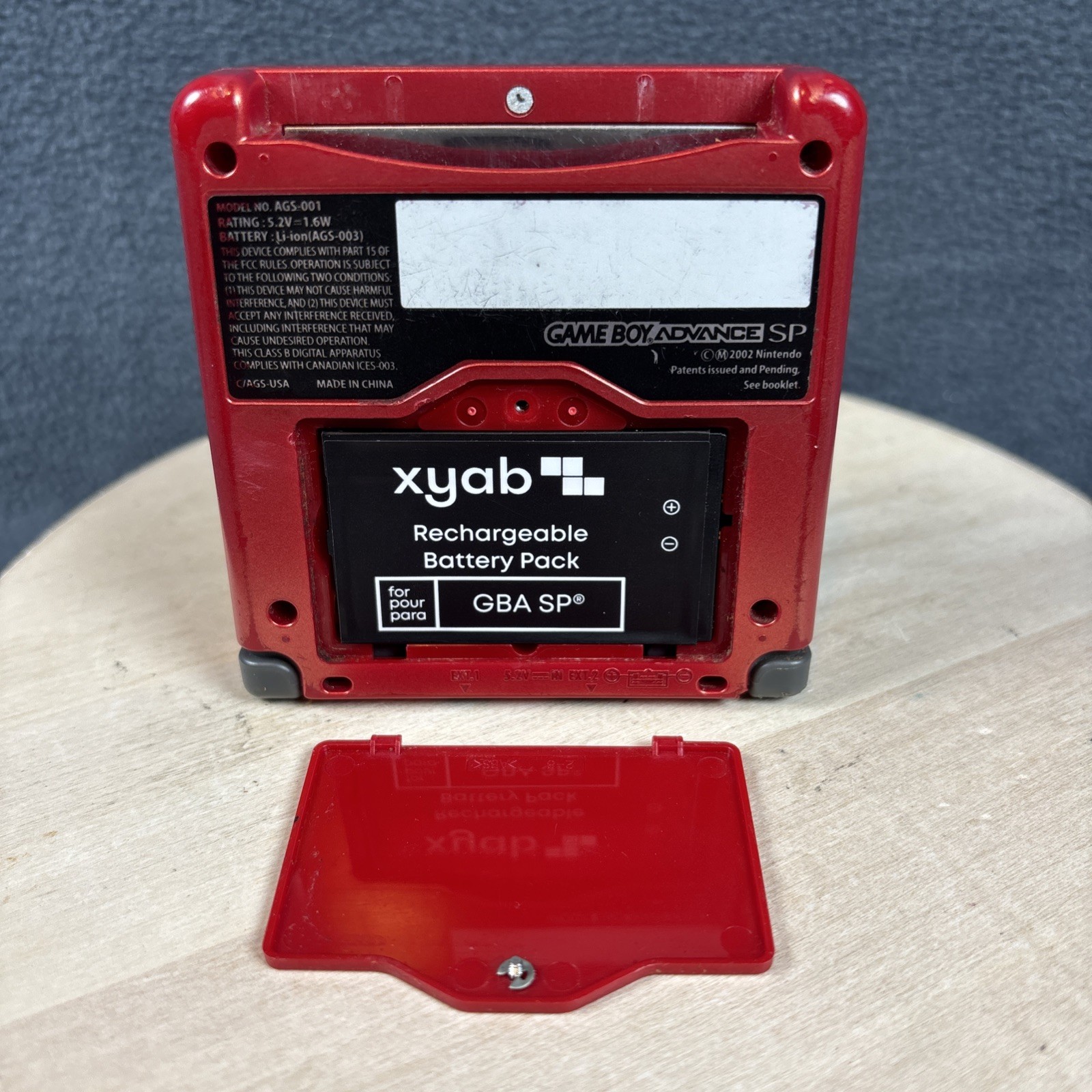 Nintendo Game Boy Advance SP Console AGS-001 Flame Red – New Battery & Charger