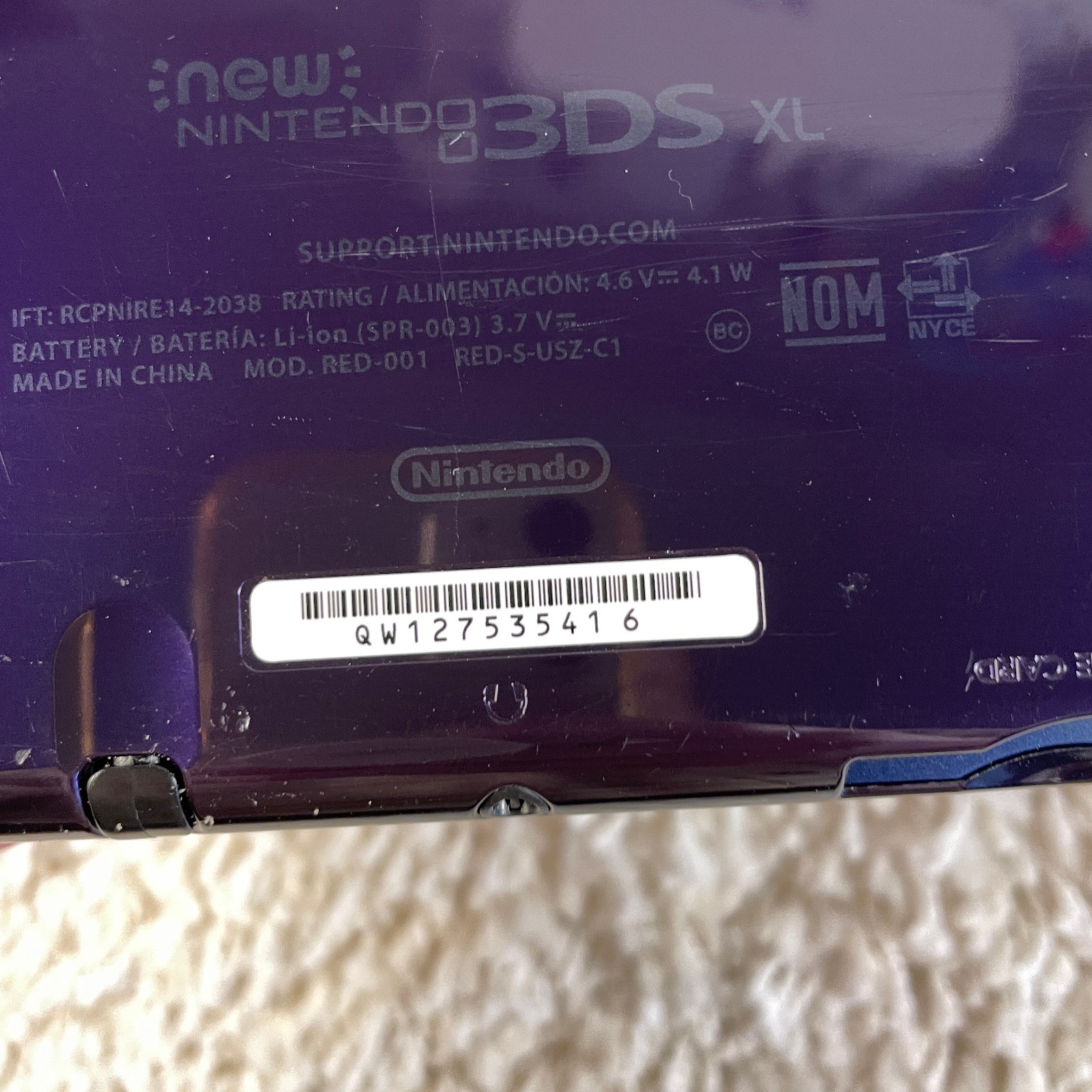 Nintendo New 3DS XL Galaxy Edition Handheld Console System RED-001 Tested