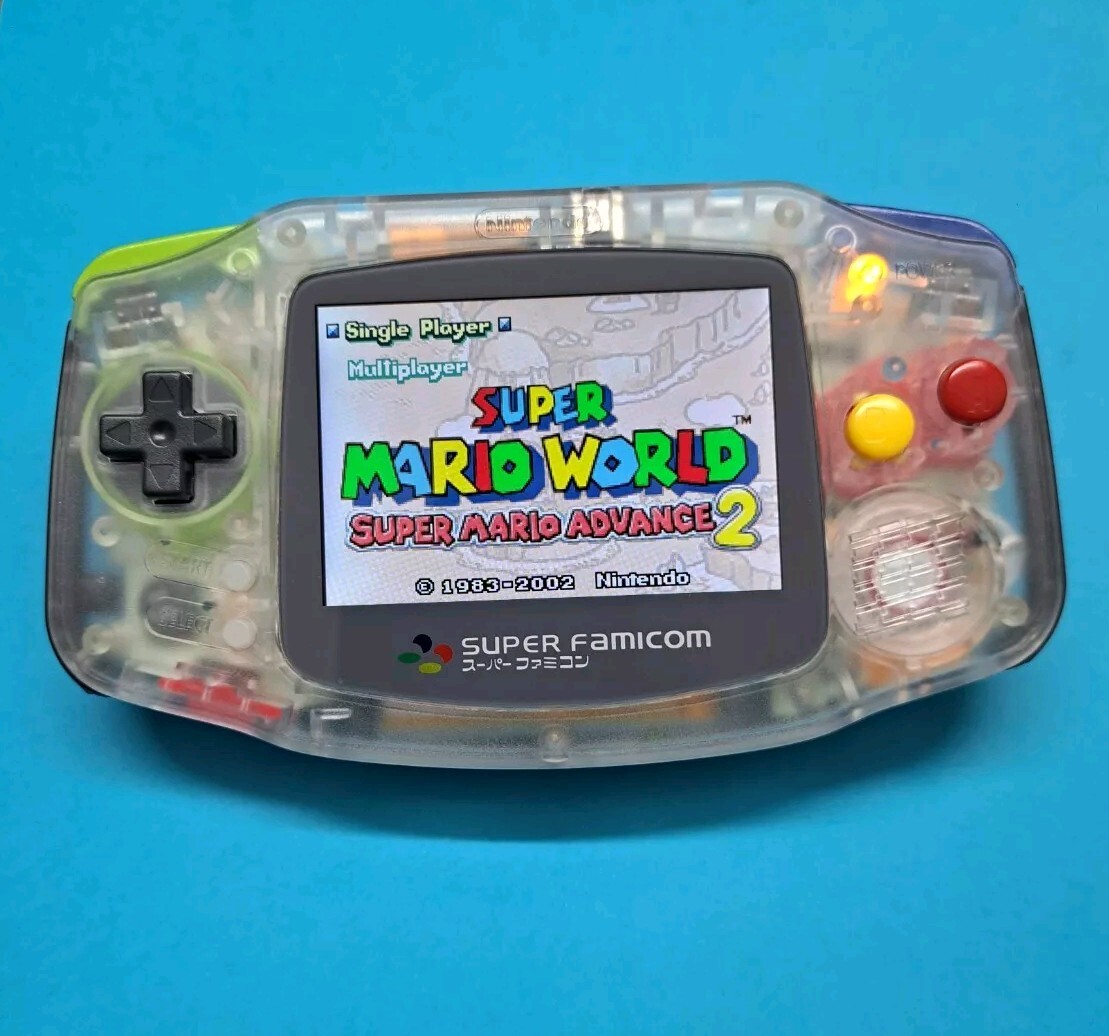 Gameboy Adcance AGB 001 IPS screen, Type C Rechargeable, AMP, And Games