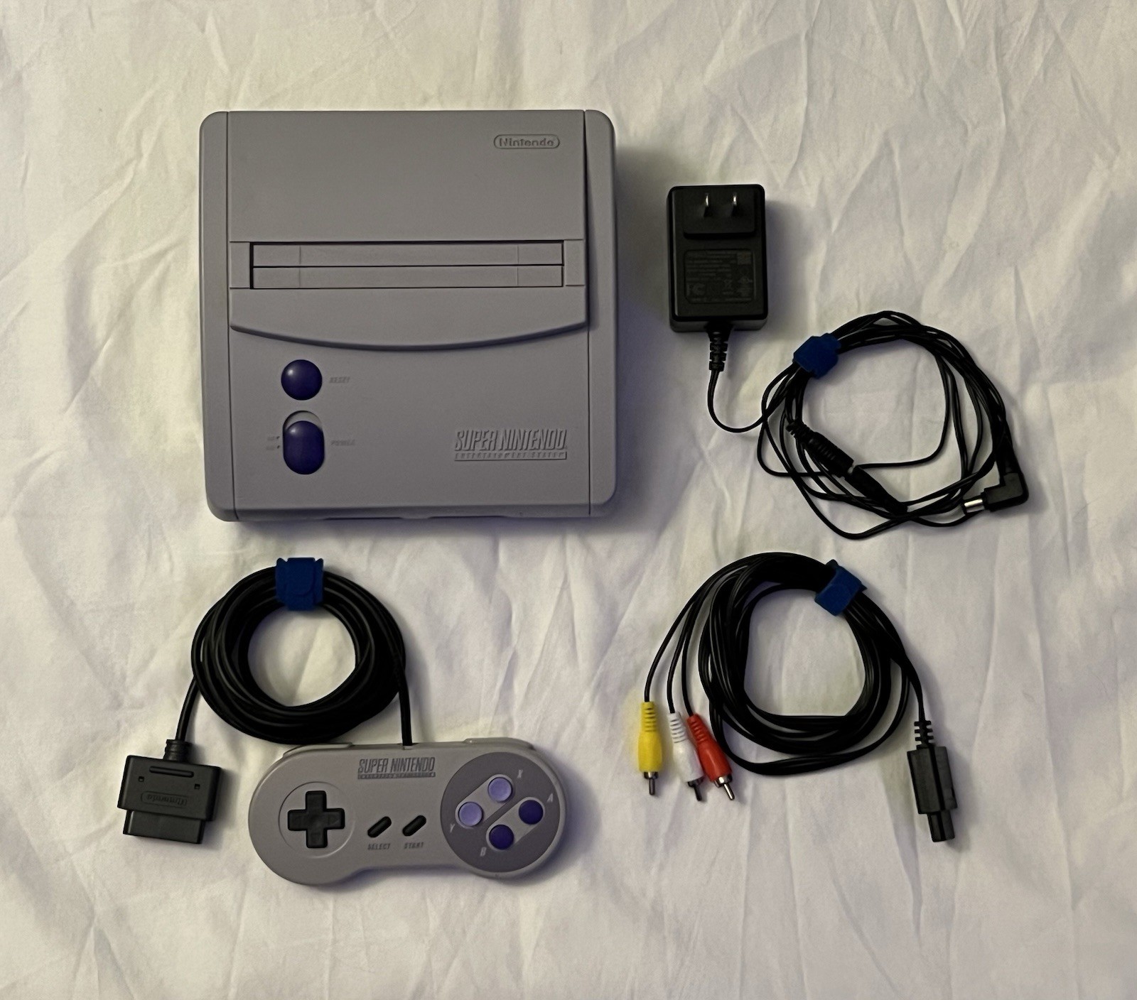 Super Nintendo Jr Console w/ Controller, AV, & Triad PSU Cables Tested (SNS-101)