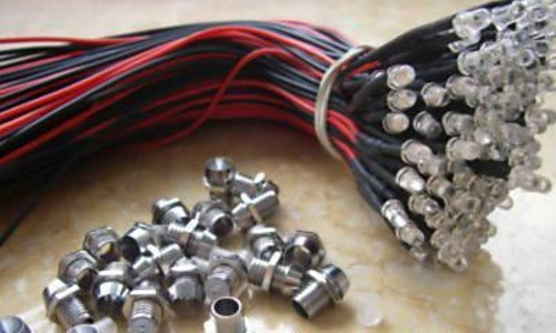 10pcs 3mm Red 12V Car,Boat LED + Metal Holder Bezel, 3HR ay