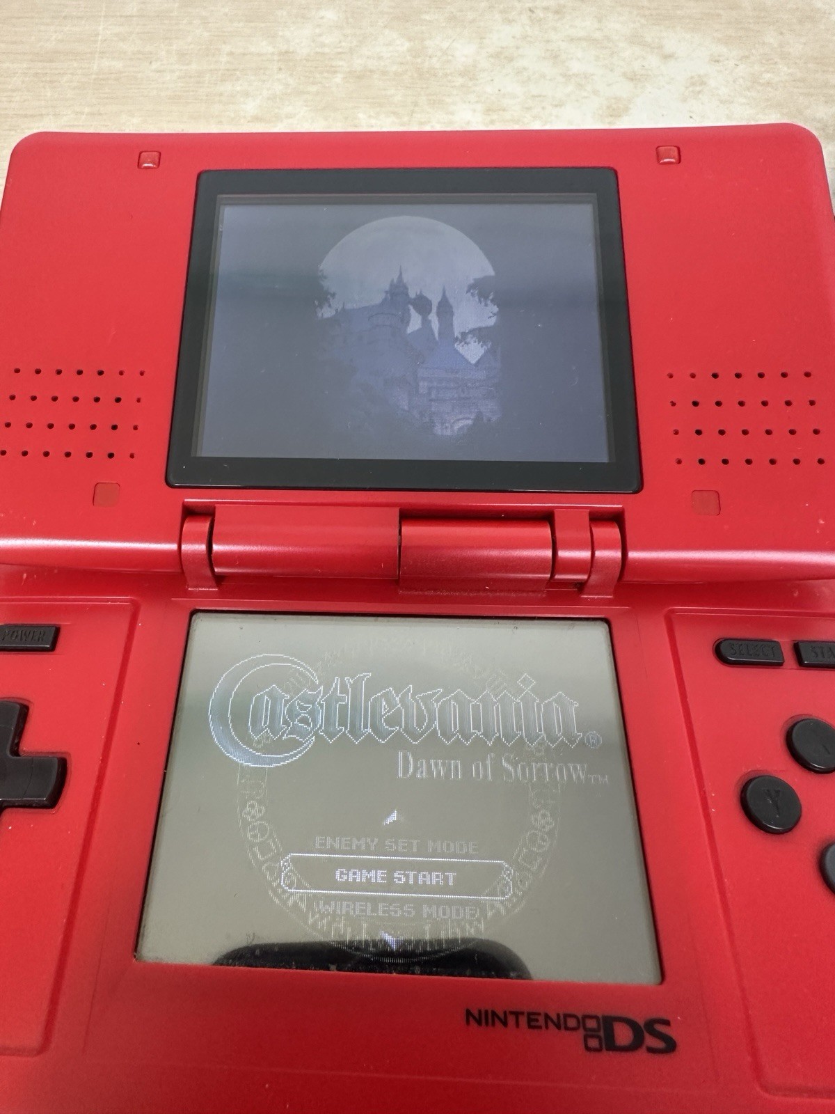 Nintendo DS NTR-001 Hot Rod Red Mario Kart Edition w/ Charger – Tested & Works