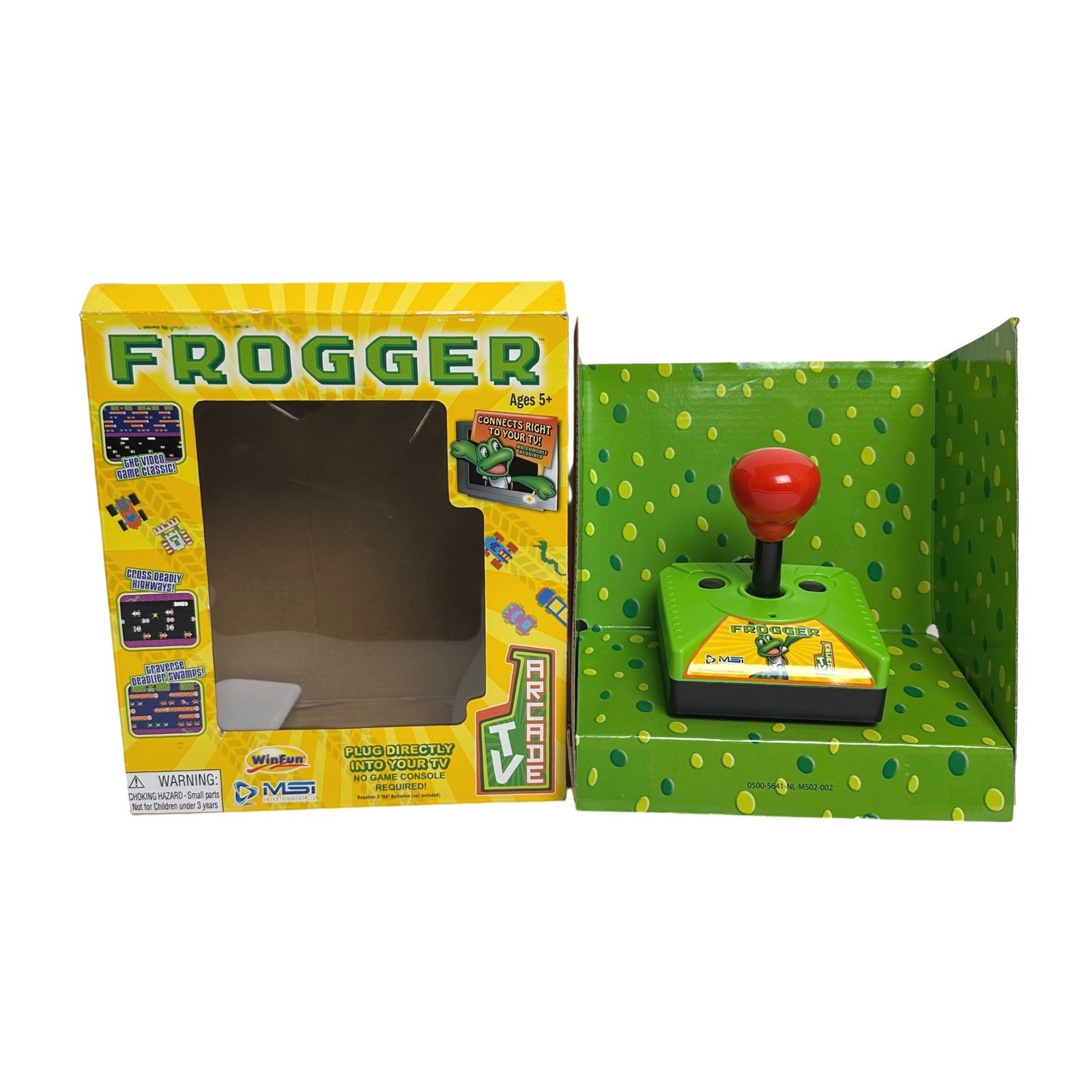 MSI Entertainment Frogger TV Arcade Plug and Play Video Game Retro Joystick