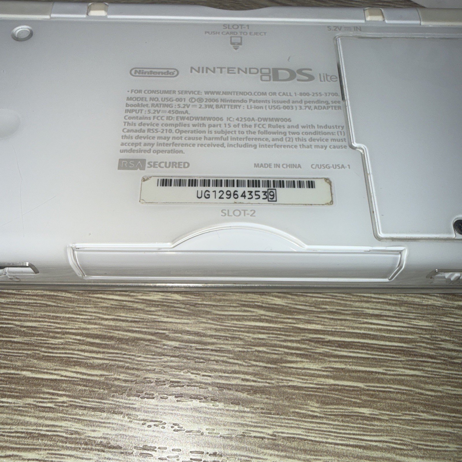 Nintendo DS Lite Polar White Handheld Console System USG-001 With Games*^*^