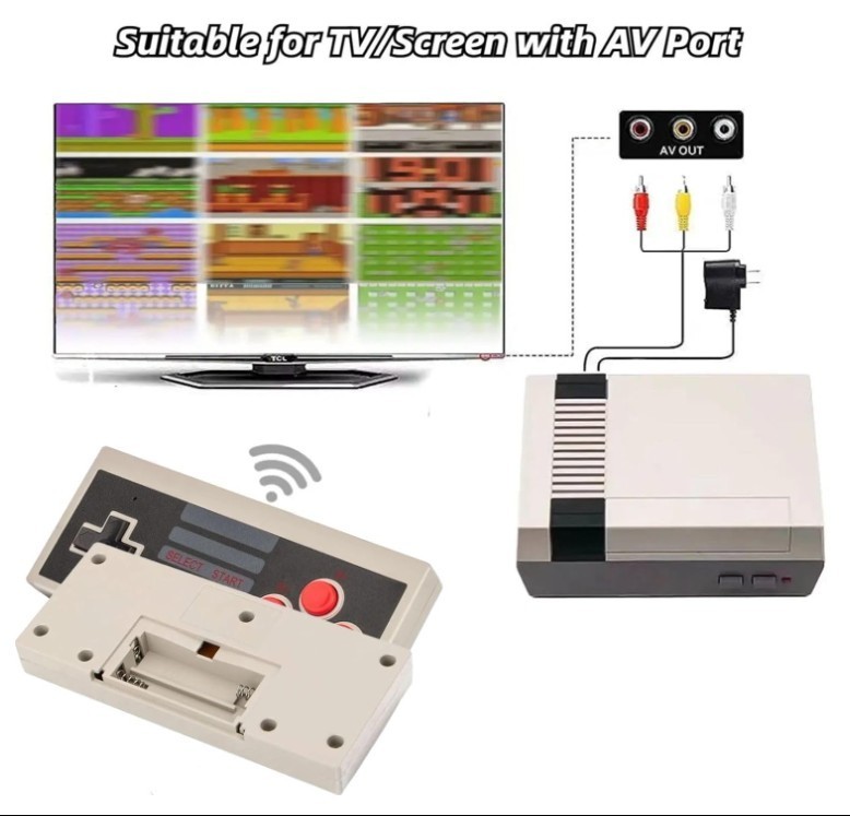 Classic Mini Retro Game Console Built in 619 Video Games,Av and HDMI Output Plug