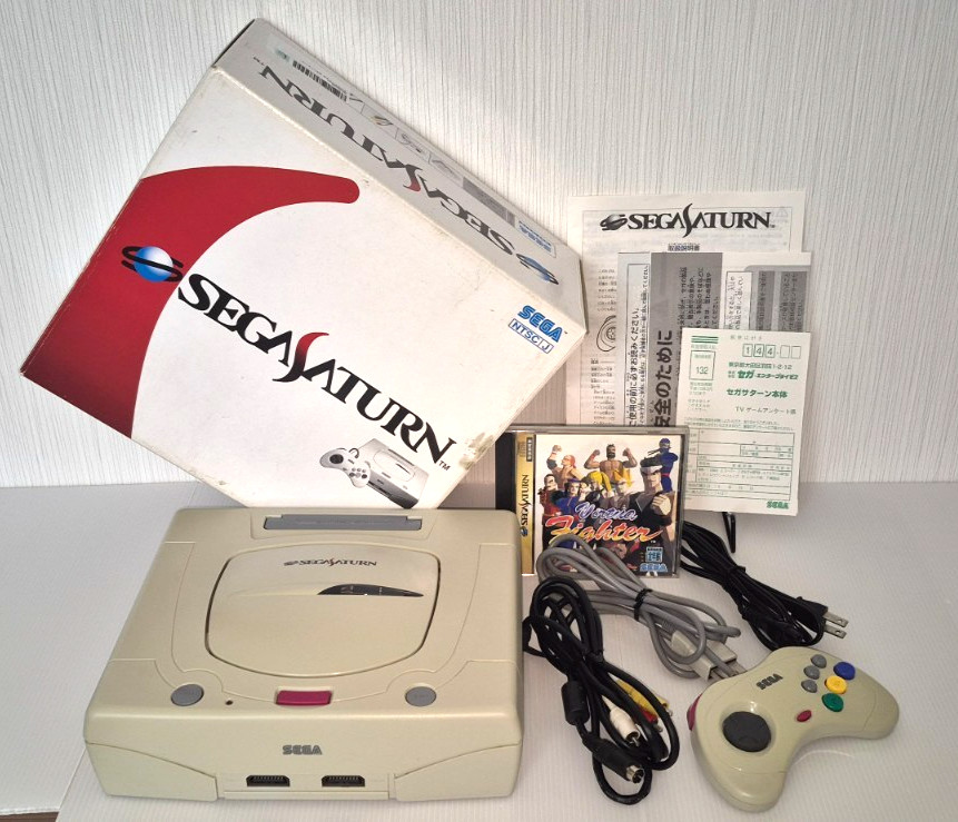 Sega Saturn Console Boxed w/ Virtua Fighter New Battery NTSC-J Japan HST-0019