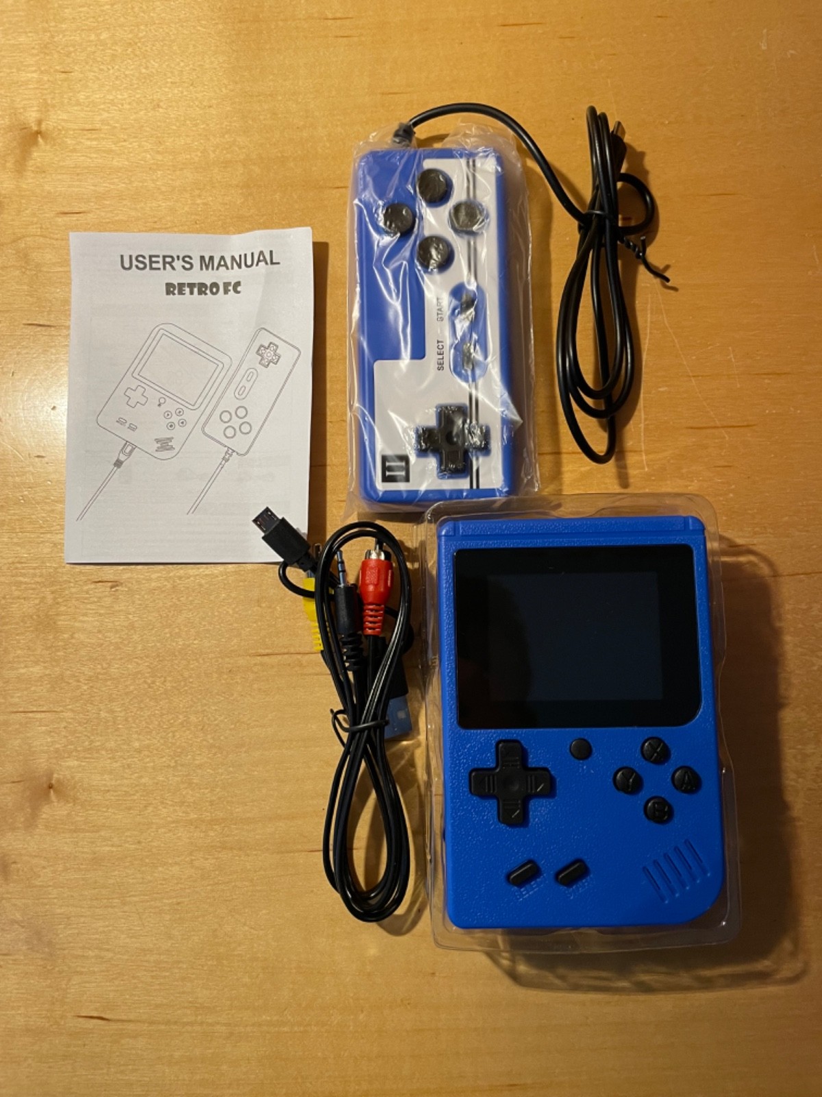 500-in-1 Retro Game Box Plus Handheld Console Gaming Digital System – Blue