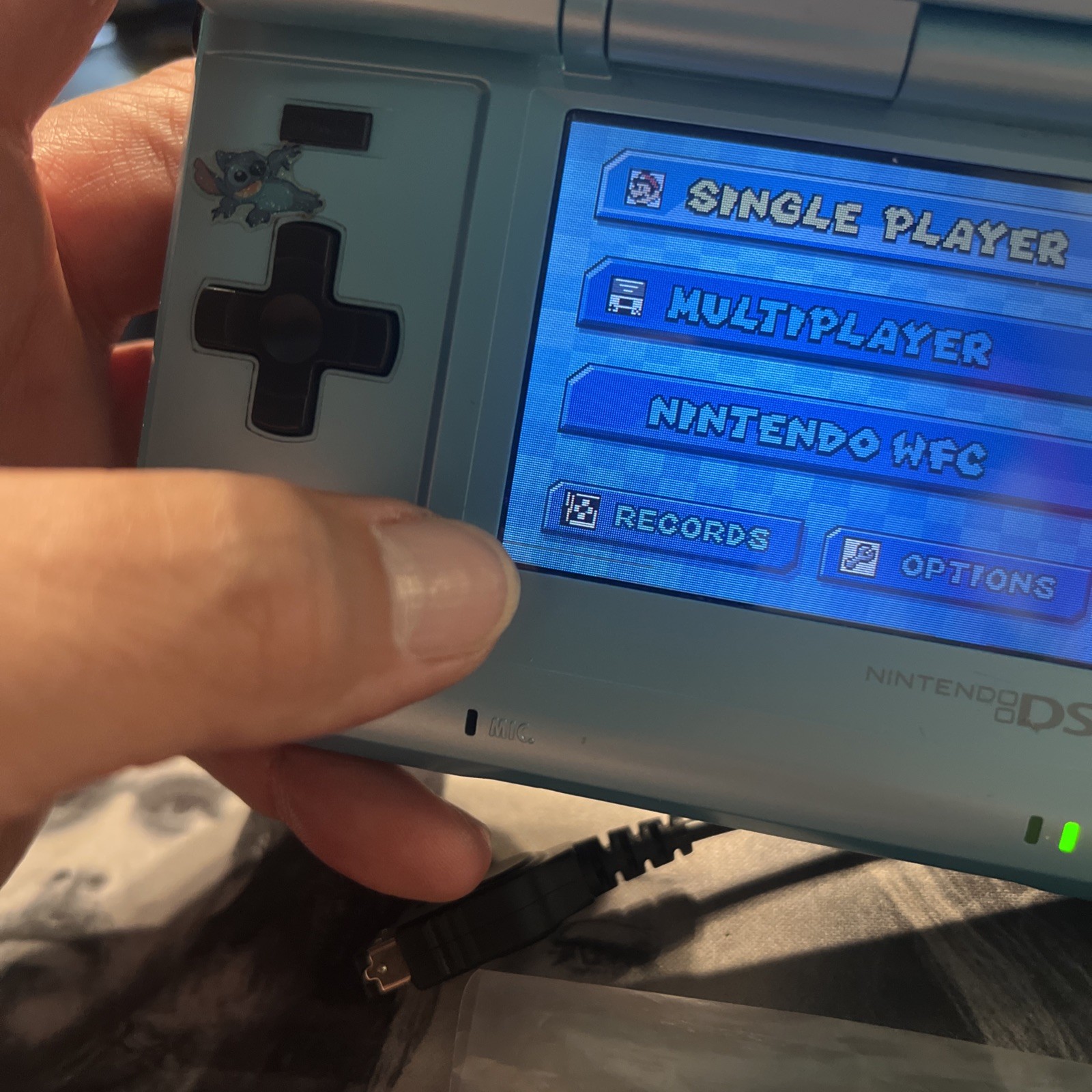 Nintendo DS Sky Blue Console Stylus.Backup New Battery.MARIO KART.Charger.MEP