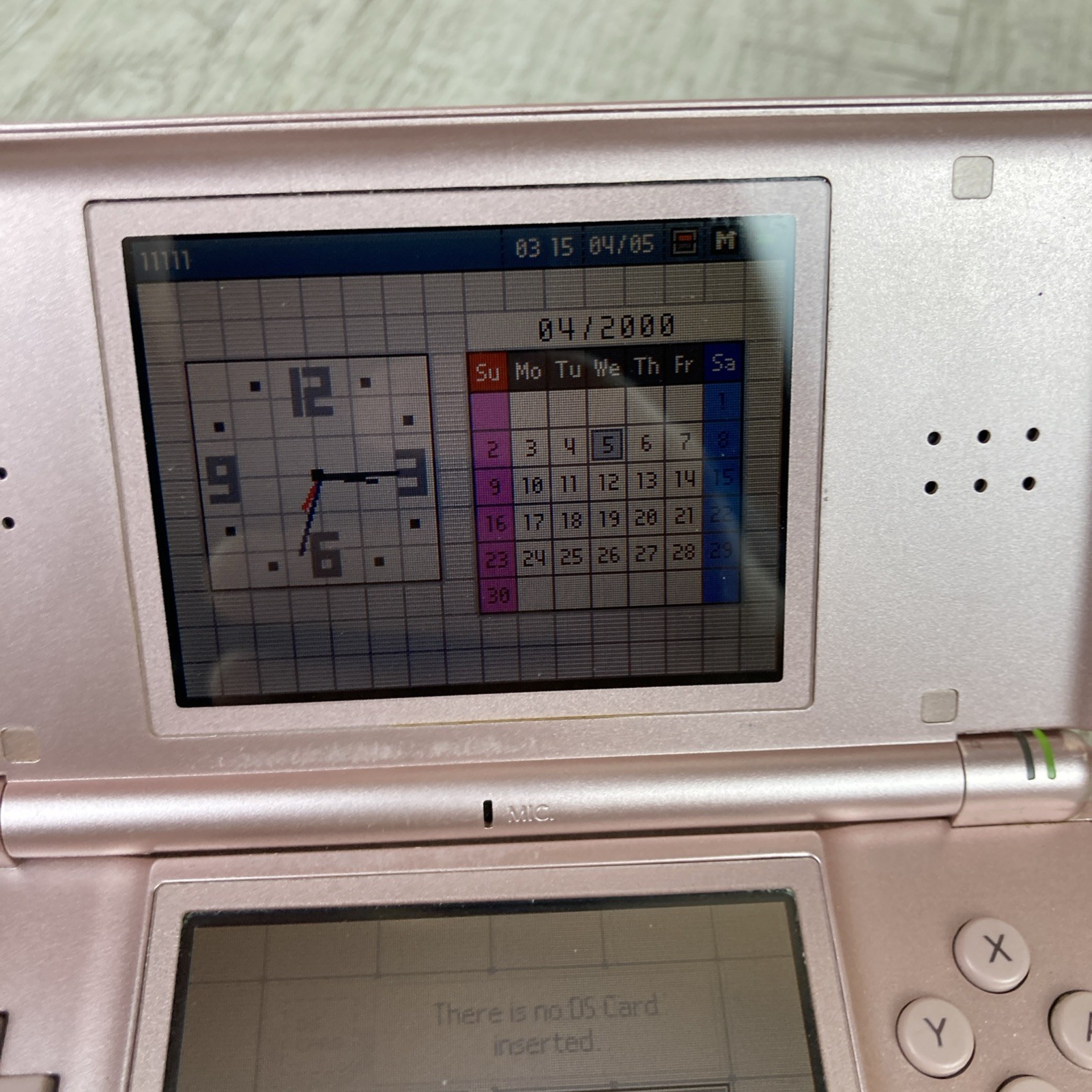Nintendo DS Lite Rose Gold Handheld Video Game System w/charger, no Stylus