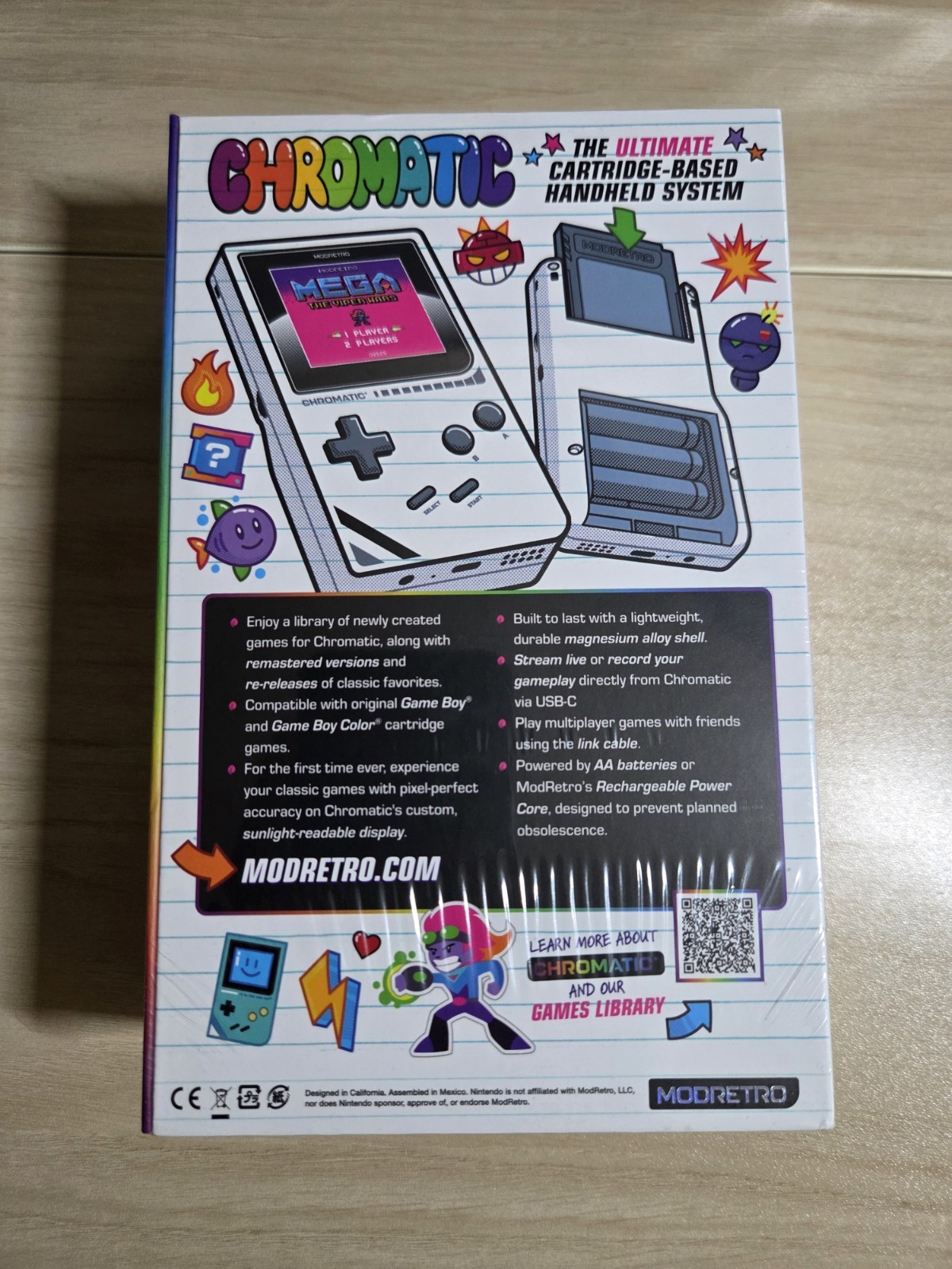 Mod Retro Chromatic w/ Tetris Game NEW & Sealed & a Authentic Pokémon Crystal